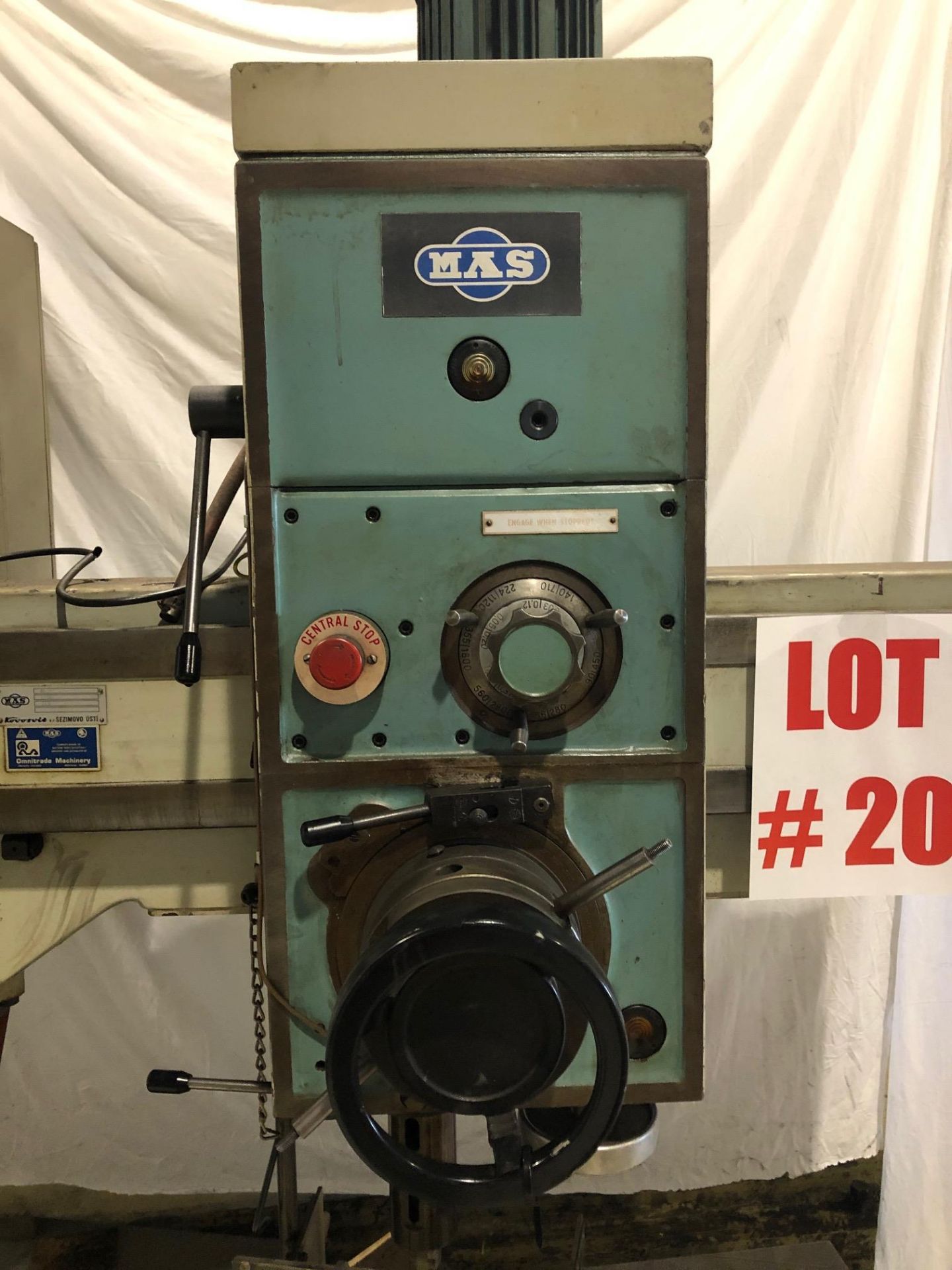 MAS RADIAL DRILL, MODEL V032, S/N 768, 45'' ARM - LOCATION, MONTREAL, QUEBEC - Image 4 of 5