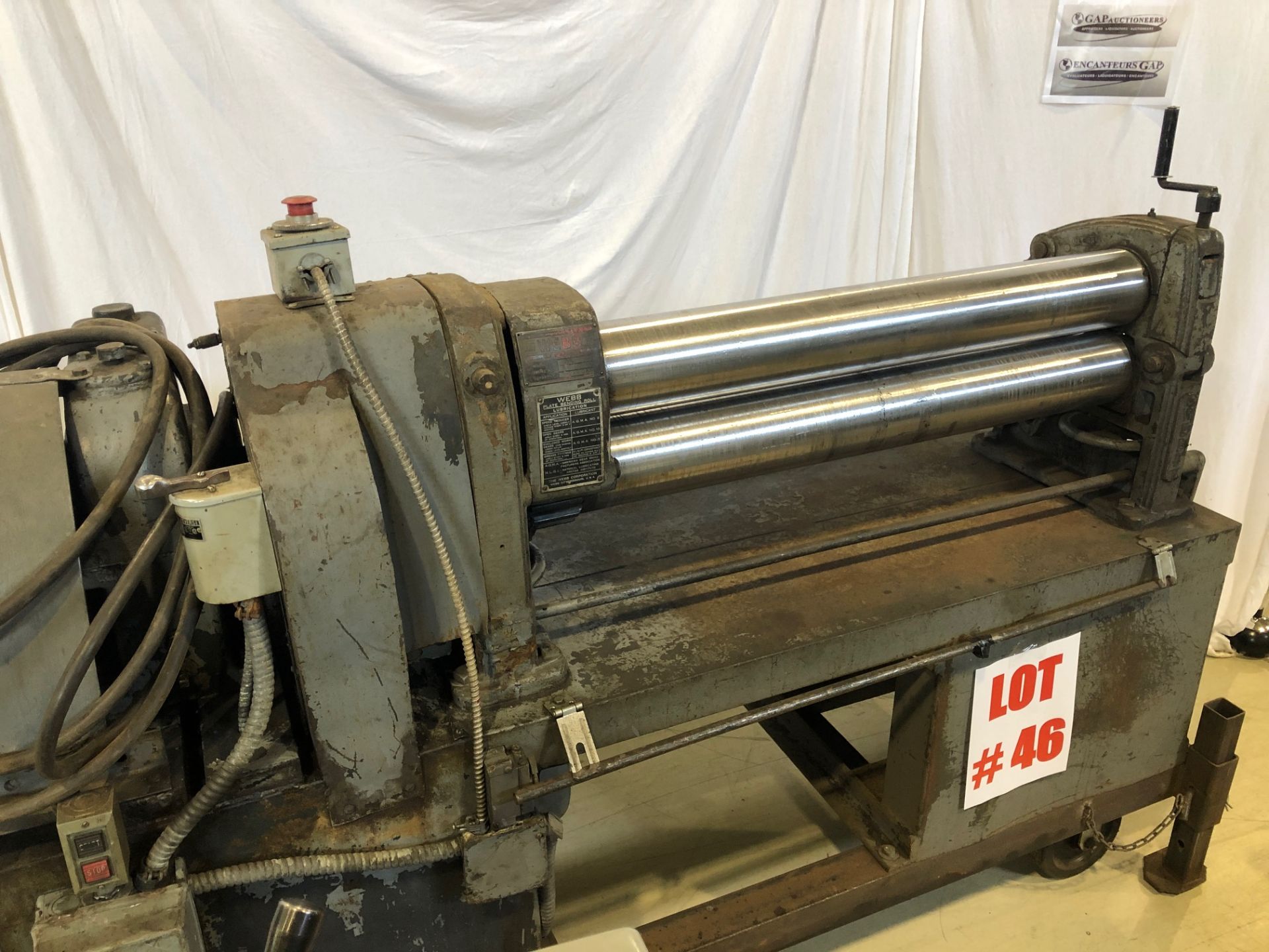 WEBB POWER ROLLS, MODEL 2-1, S/N 4839, 36'' X 5'' ROLLS - LOCATION, MONTREAL, QUEBEC - Image 5 of 5