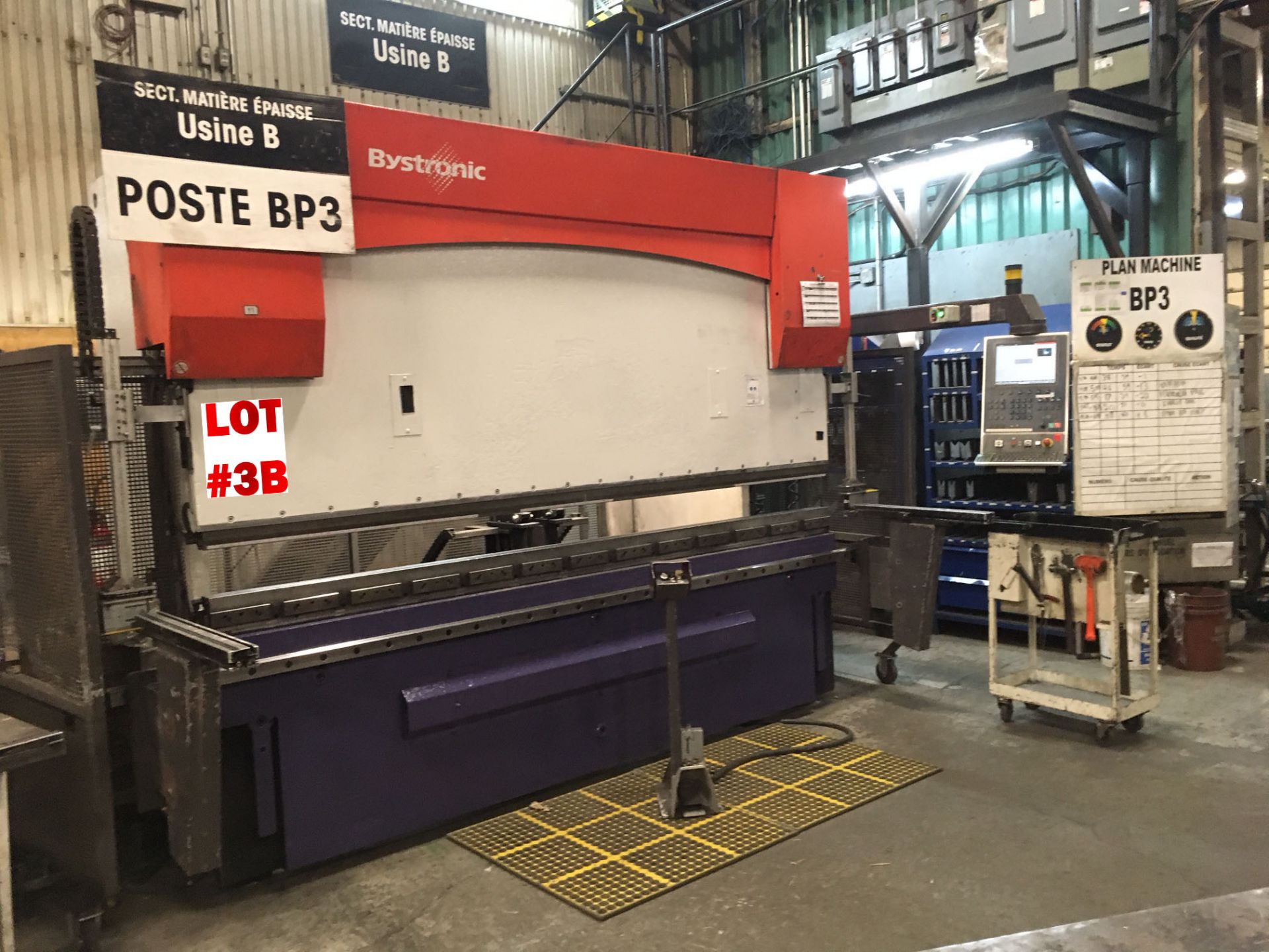 BYSTRONIC PRESSBRAKE, MODEL PR150, S/N 7450025, 10' X 150 TONNE, CYBELEC MODEVA 12S CONTROL