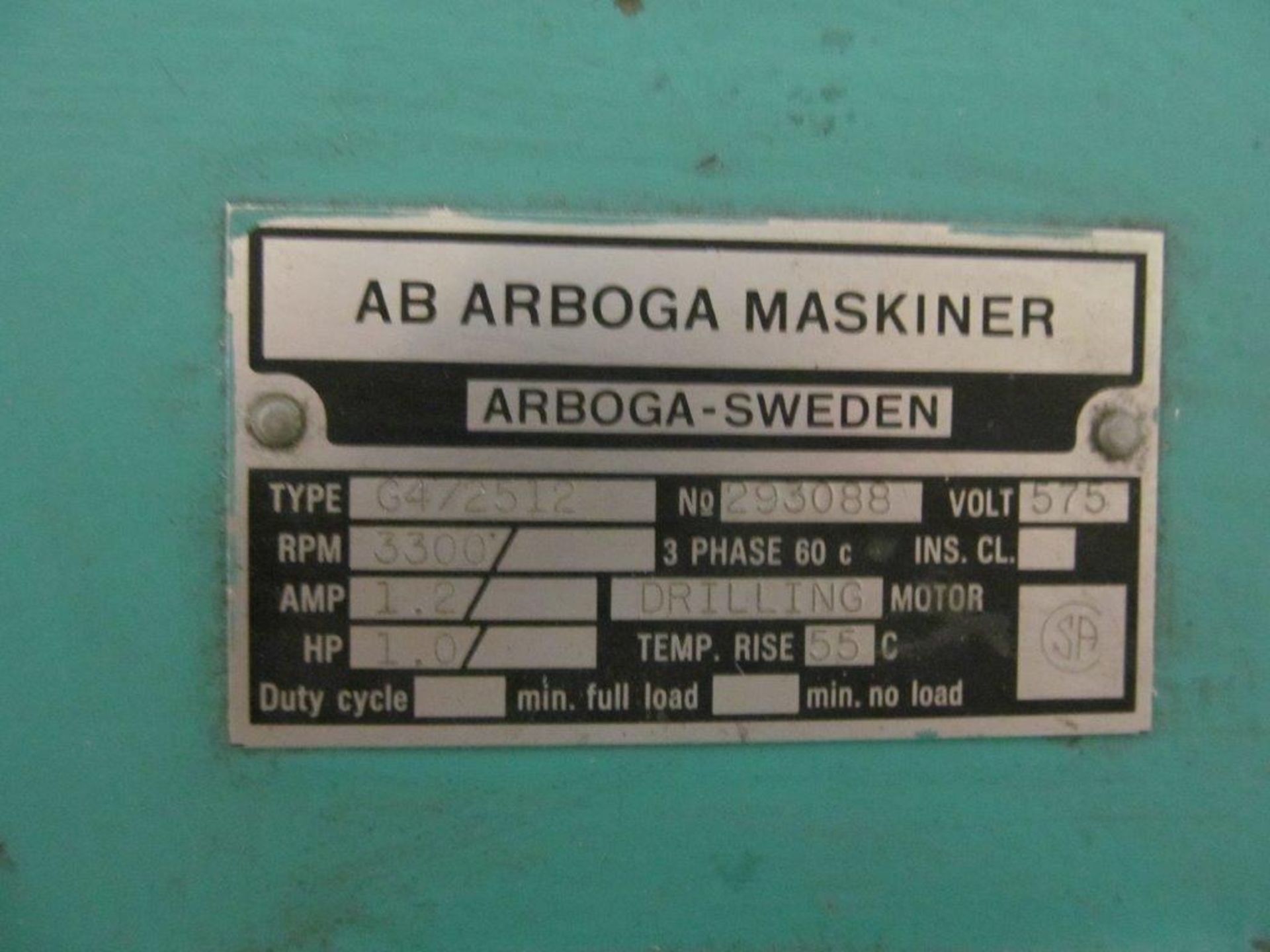 ARBOGA GANG DRILL (SWEDEN), MODEL G4-2512 (GEAR HEAD), - LOCATION - HAWKESBURY, ONTARIO - Image 4 of 4