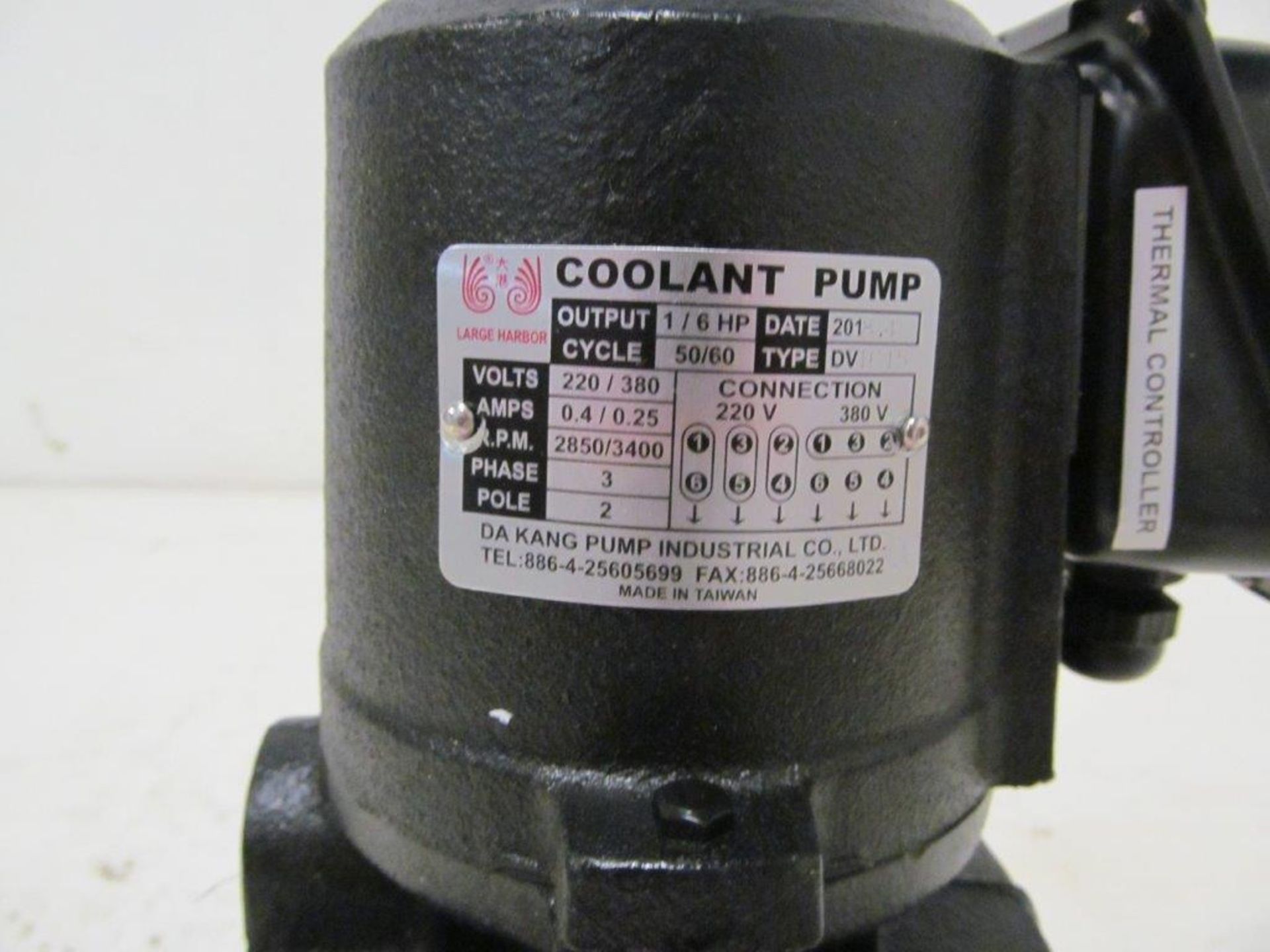 COOLANT PUMP (NEW), 220V/3PH/60C - LOCATION - HAWKESBURY, ONTARIO - Image 2 of 2