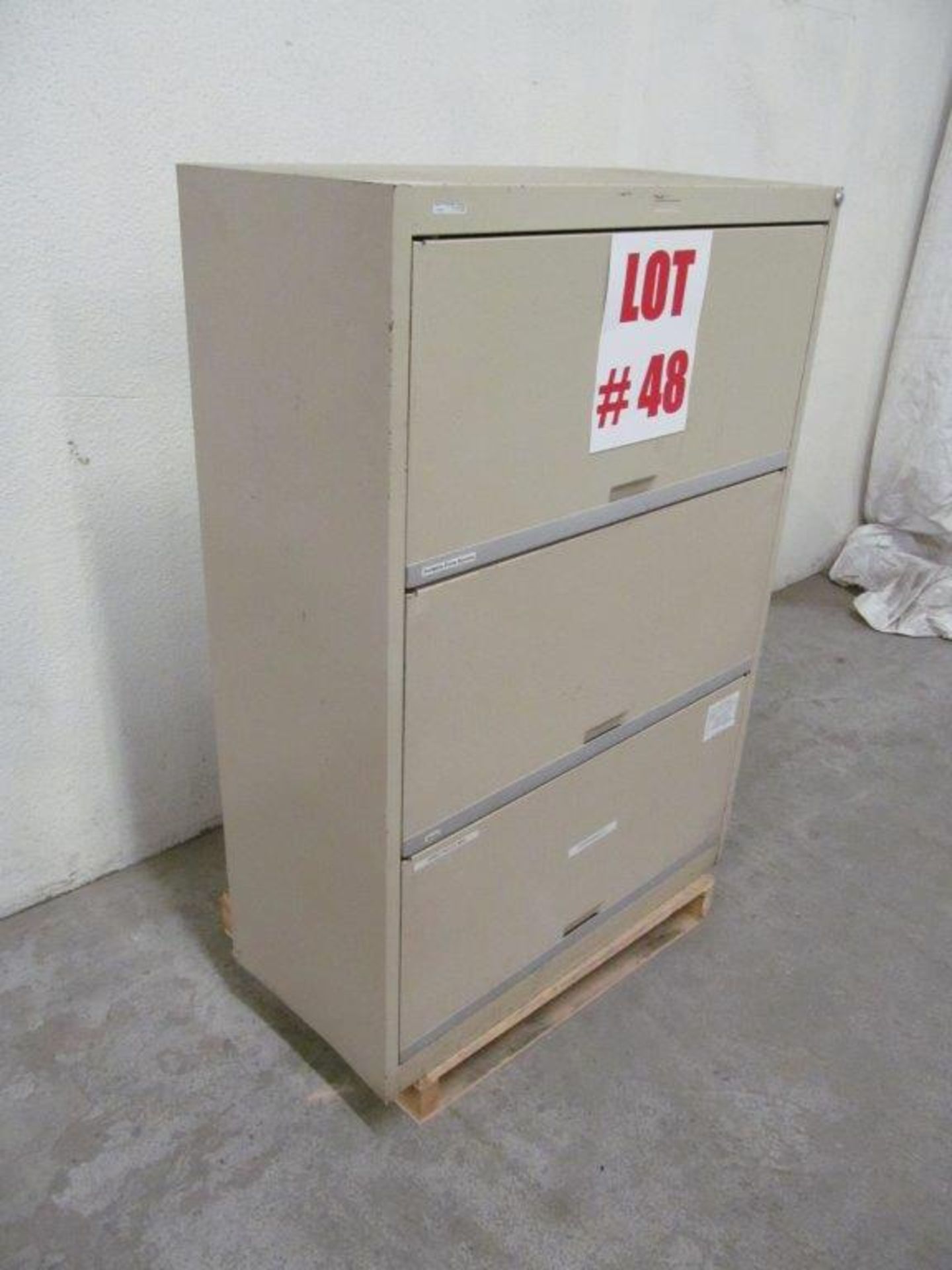 STEEL FILING CABINET (3 DRAWER) 36'' X 17'' X 52'' HIGH - LOCATION - HAWKESBURY, ONTARIO