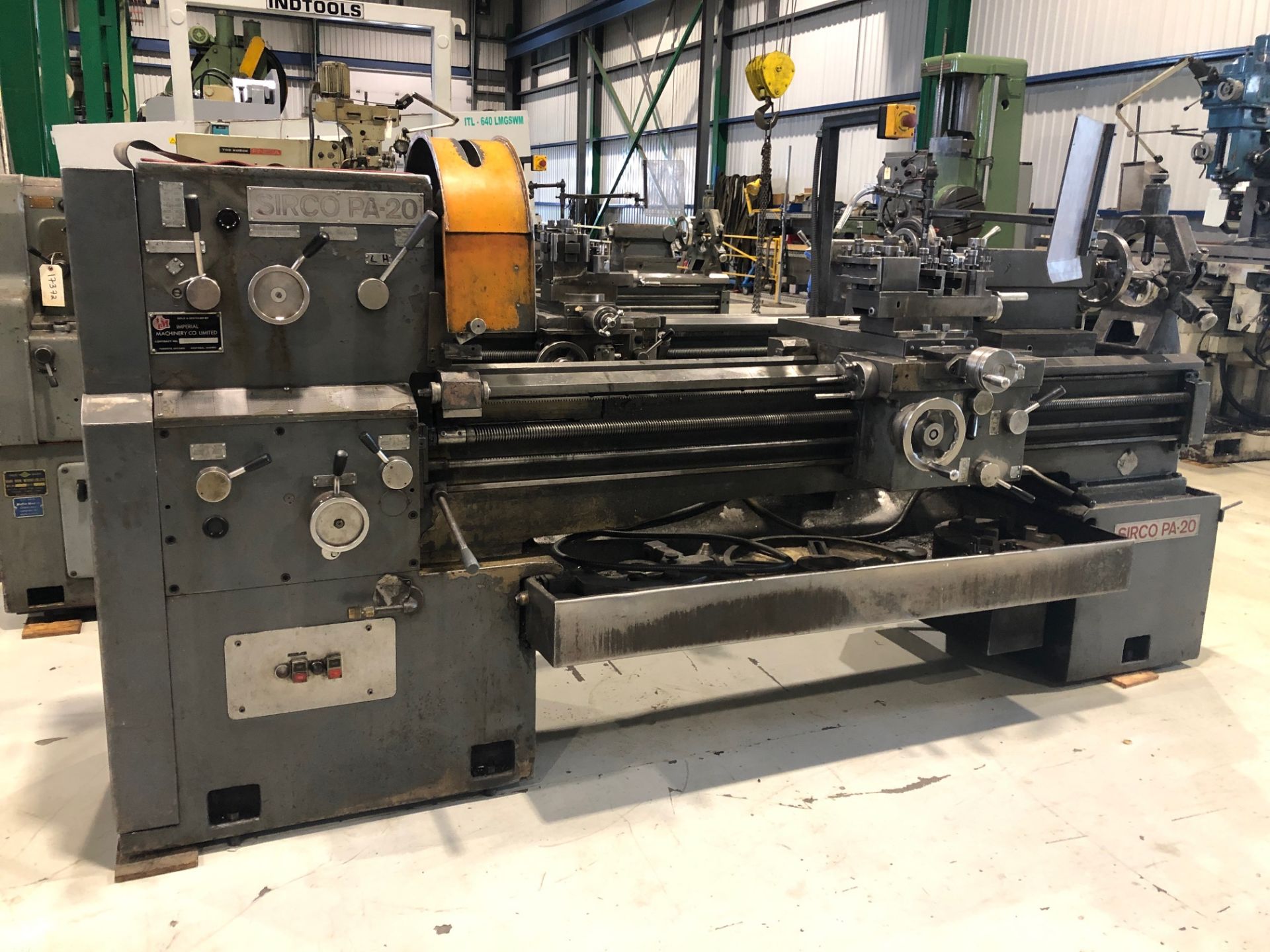 SIRCO LATHE, MODEL PA-20, 20'' X 60'' - LOCATION, MOTREAL, QUEBEC - Image 2 of 4