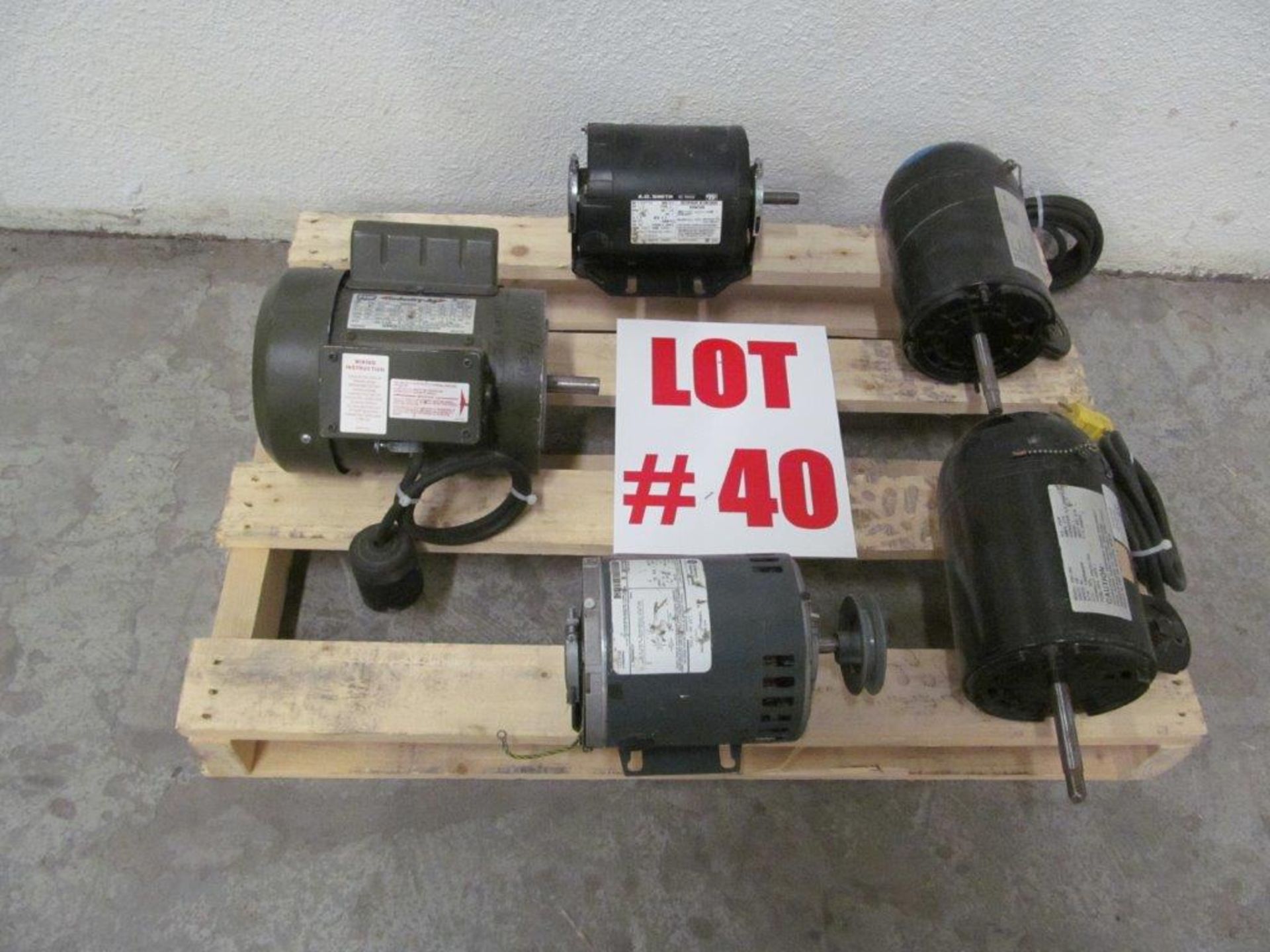 LOT (5) ASSORTED ELECTRICAL MOTORS - LOCATION - HAWKESBURY, ONTARIO