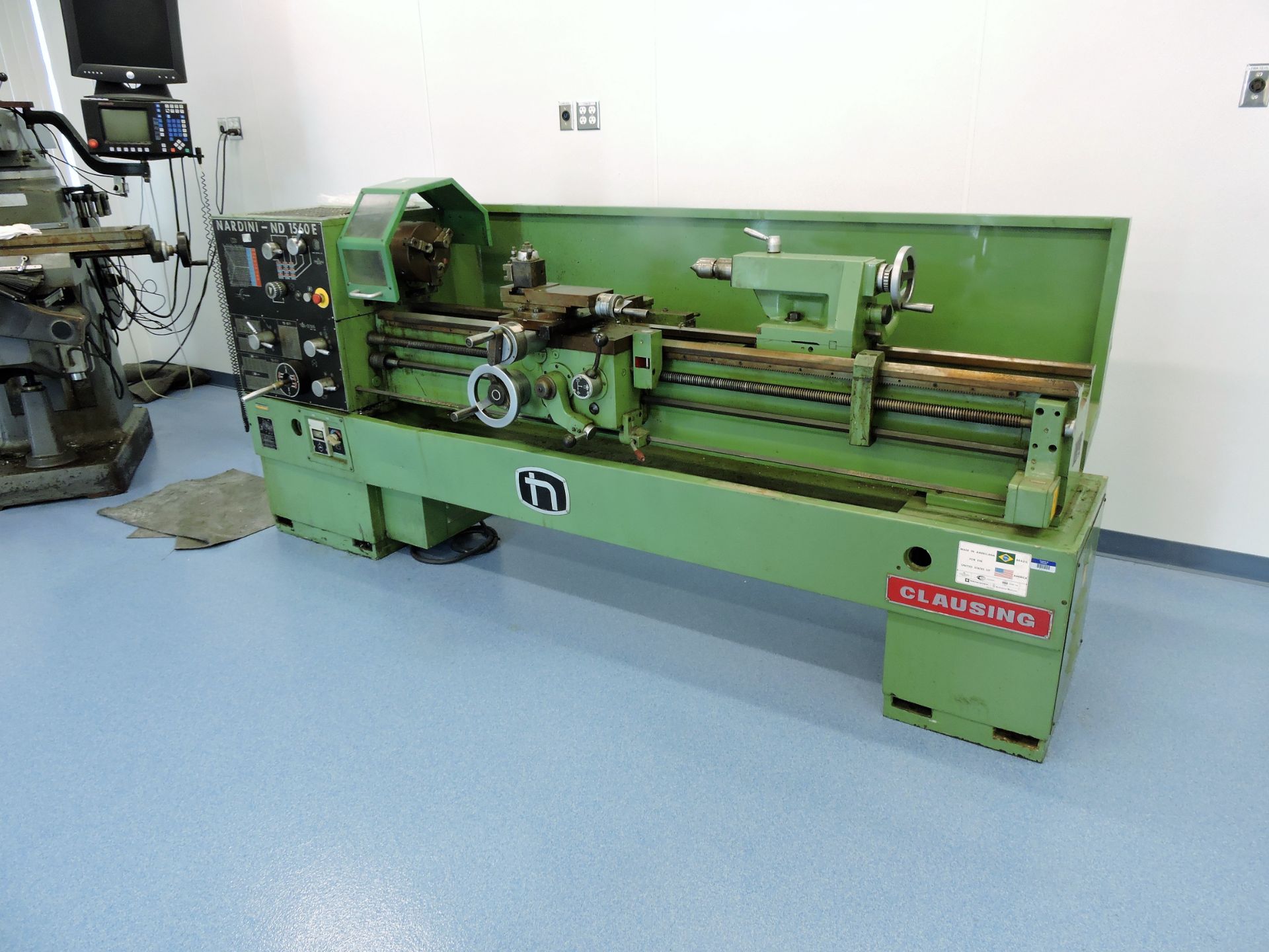 NARDINI MODEL ND1560E GEAR HEAD QUICK CHANGE GAP TYPE ENGINE LATHE S/N C6-JKM-996, - Image 2 of 5