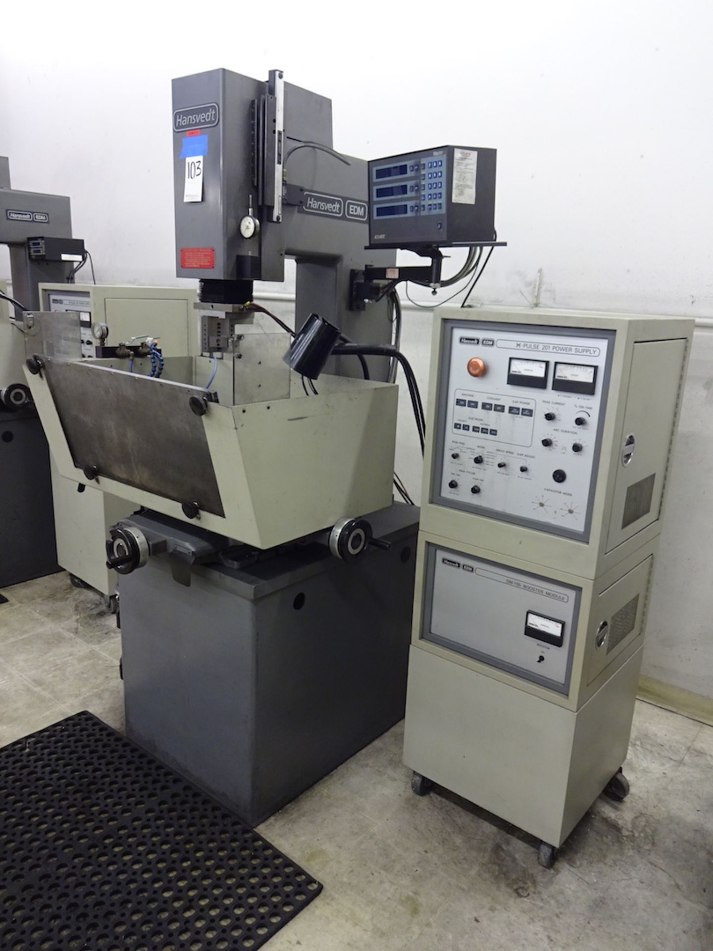 Hansvedt Model 201 EDM Machine, S/N AF17116, H-Pulse 201 Power Supply, Acu-Rite Master 3-Axis