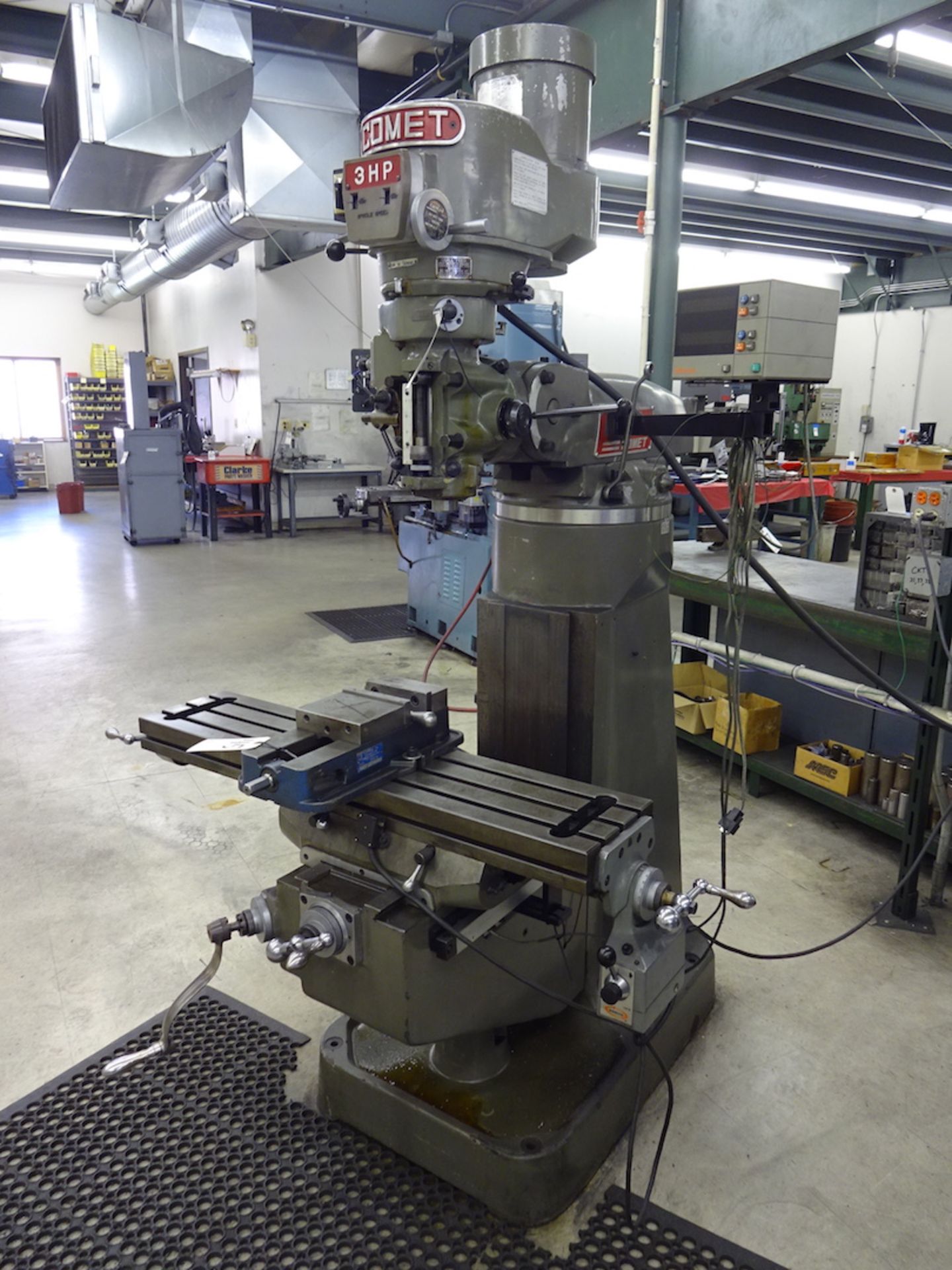 Comet 3 HP Mighty Comet Vertical Milling Machine, S/N 12149, Power Table Feed, Mitutoyo 2-Axis