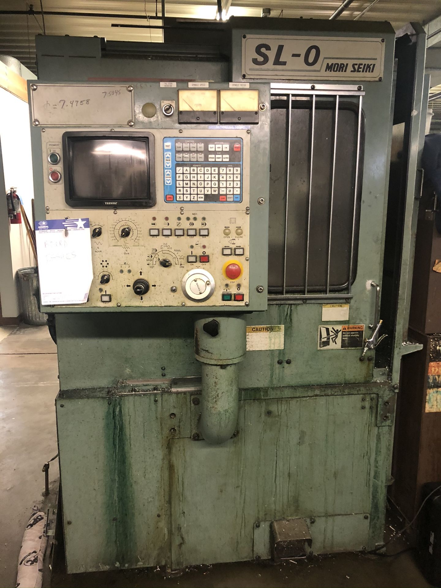 Mori Seiki Model SL-OH CNC Lathe, S/N 1228. Equipped with Yasnac CNC Control