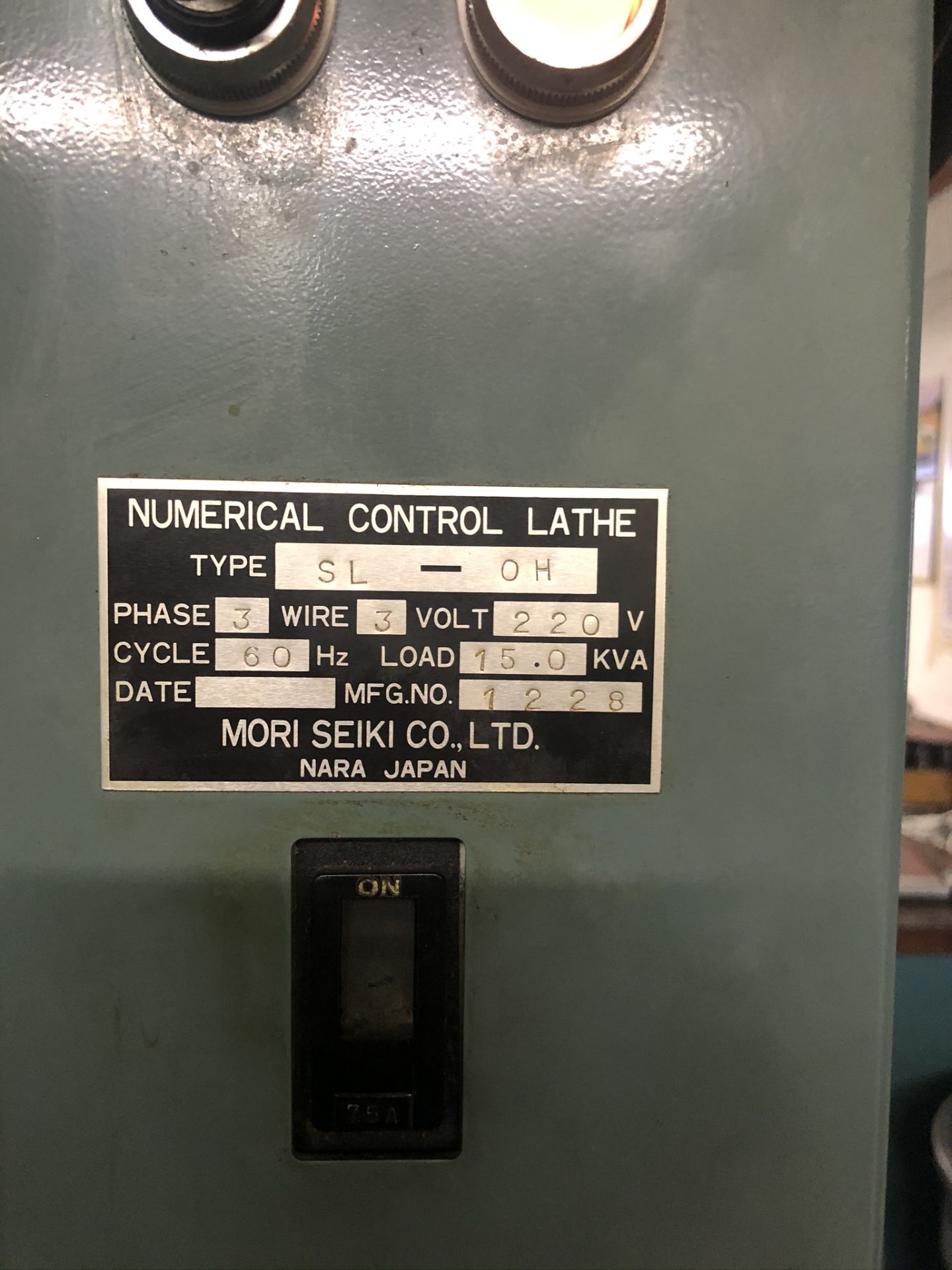 Mori Seiki Model SL-OH CNC Lathe, S/N 1228. Equipped with Yasnac CNC Control - Image 5 of 5