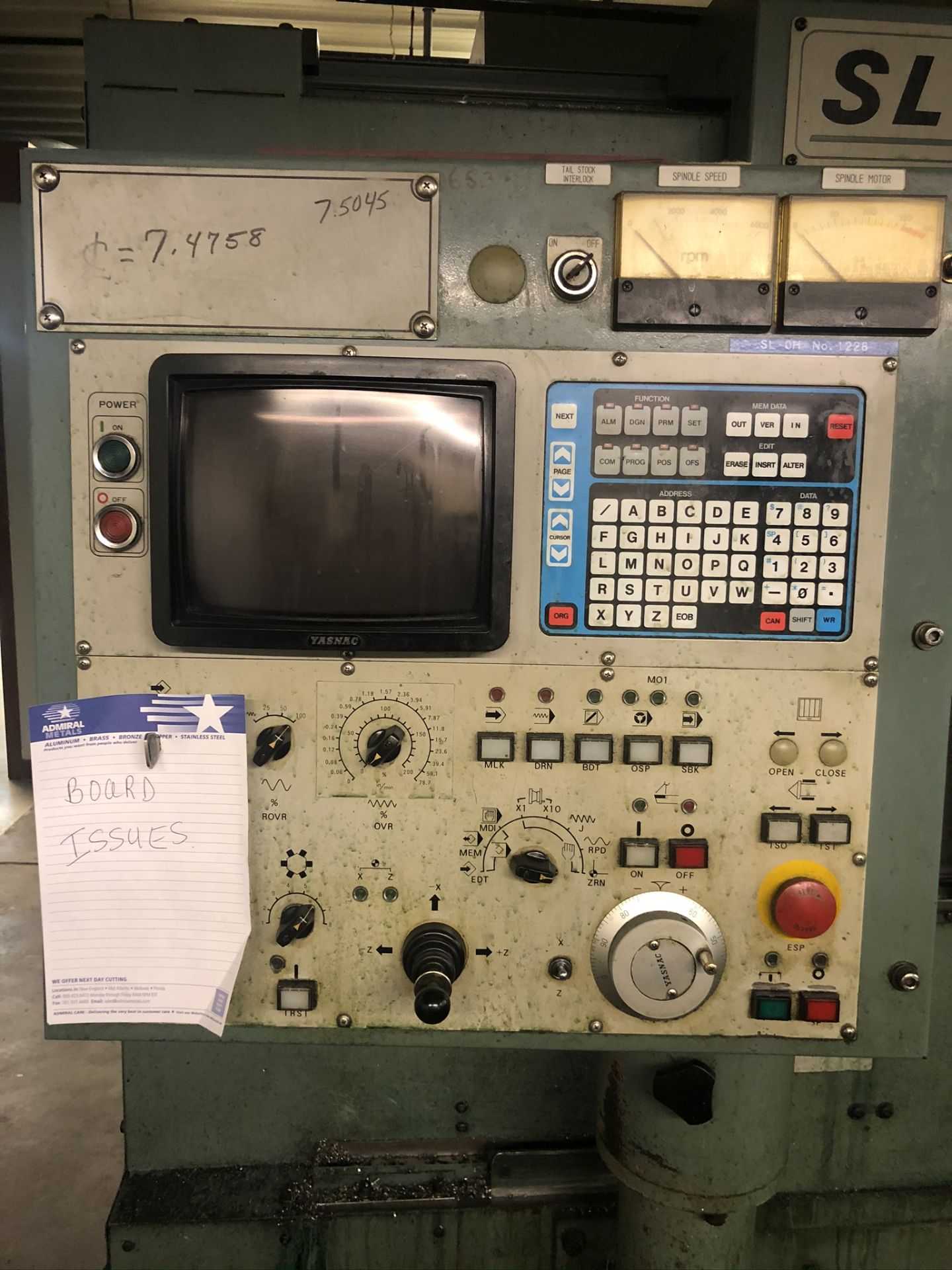 Mori Seiki Model SL-OH CNC Lathe, S/N 1228. Equipped with Yasnac CNC Control - Image 2 of 5