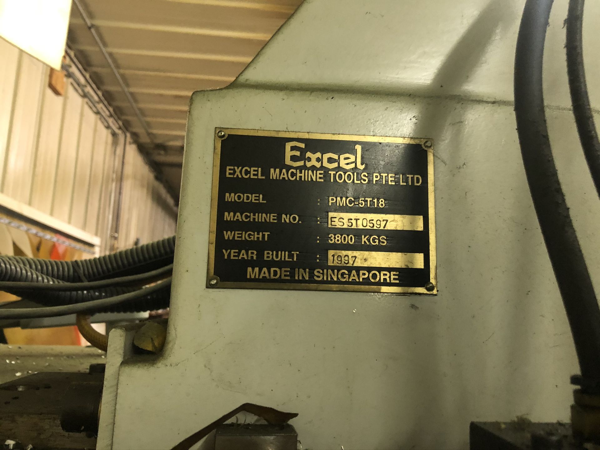 (1997) Excel Model PMC5-T18 Vertical Machining Center, S/N ES5T0597, Equipped with: Fanuc 21m CNC - Image 4 of 4