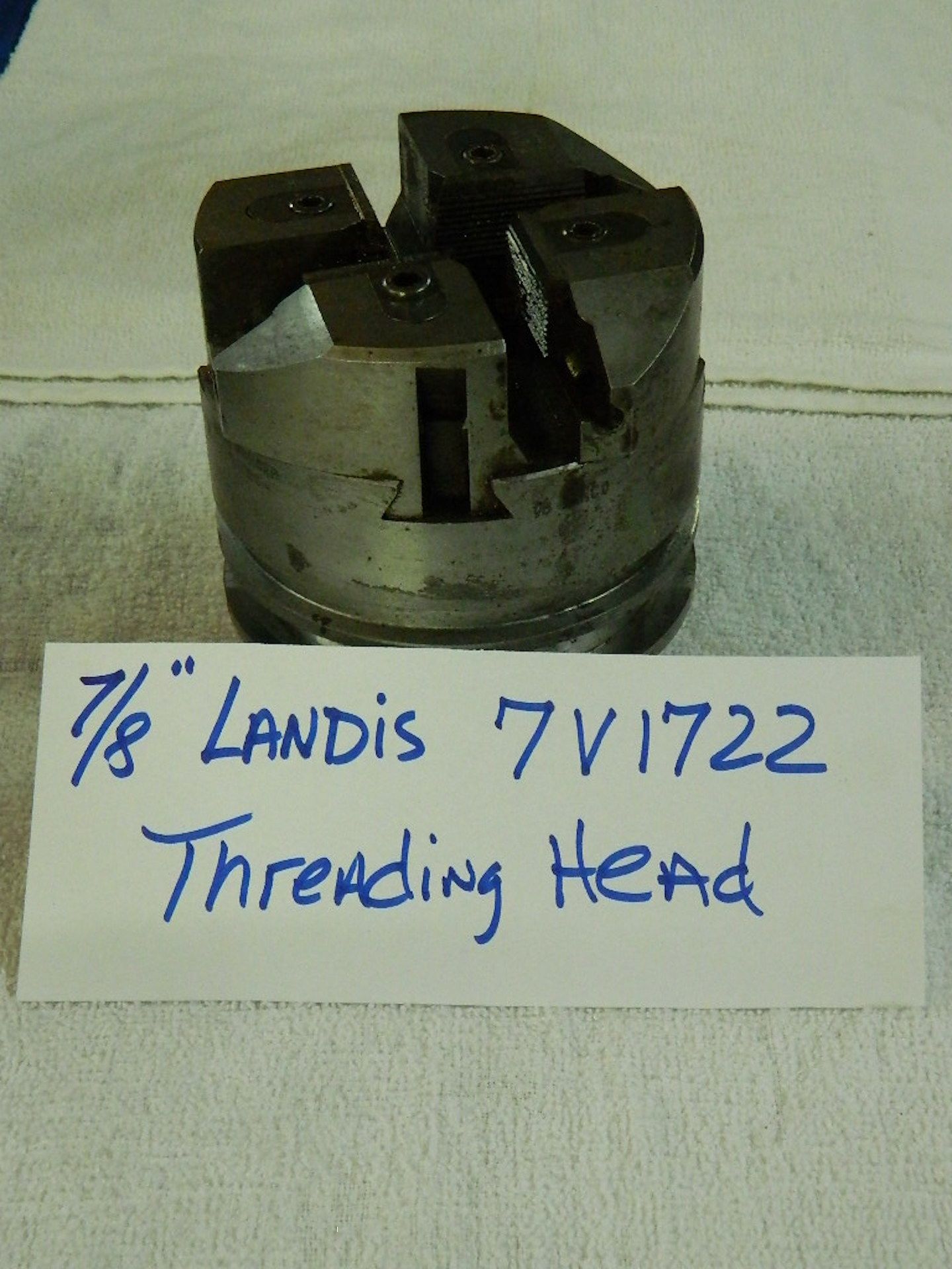 7/8" LANDIS BOLT + PIPE THREADING HEAD, SER# 7V1722