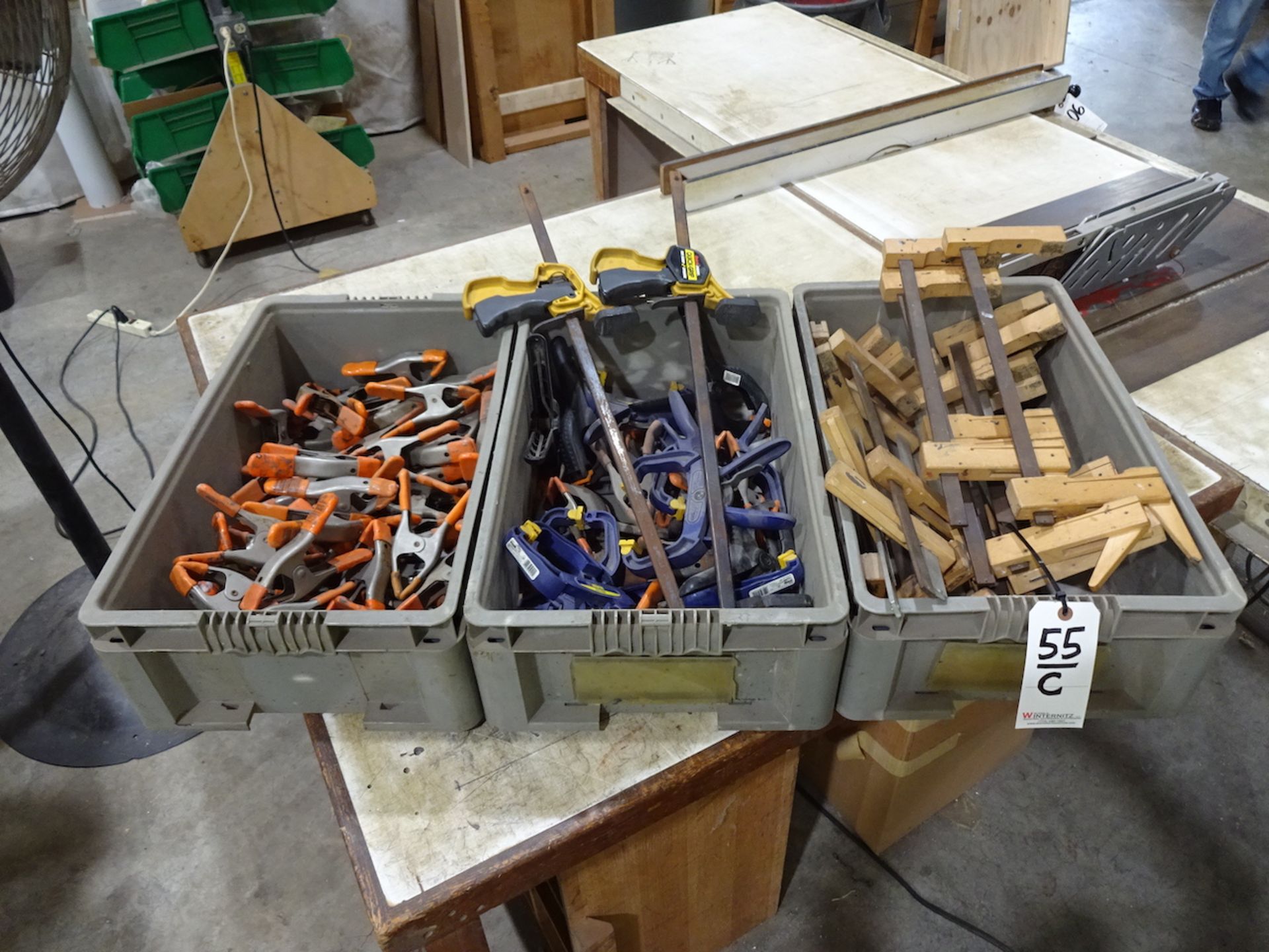 LOT: Assorted Clamps in (3) Plastic Bins