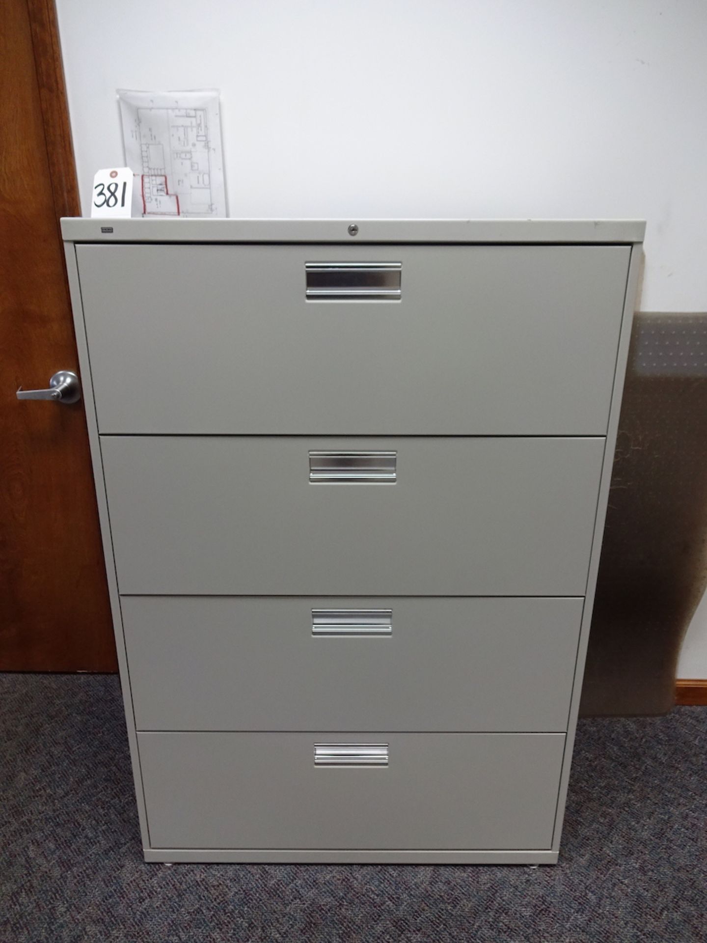 LOT: (2) 5-Drawer Lateral File Cabinets & (1) 4-Drawer Lateral File Cabinet