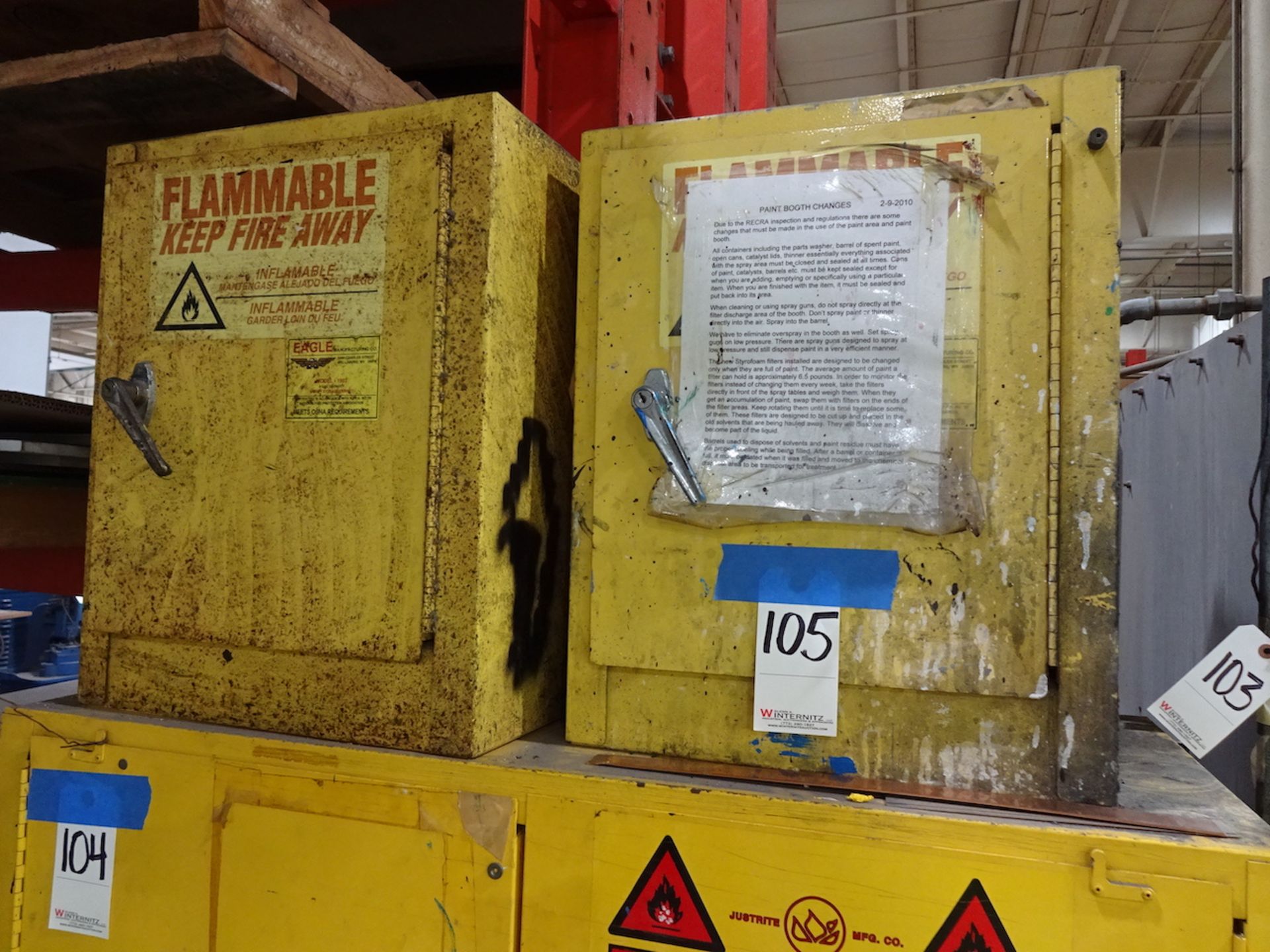 LOT: (2) Eagle Model 1903 Flammable Liquid Storage Cabinets