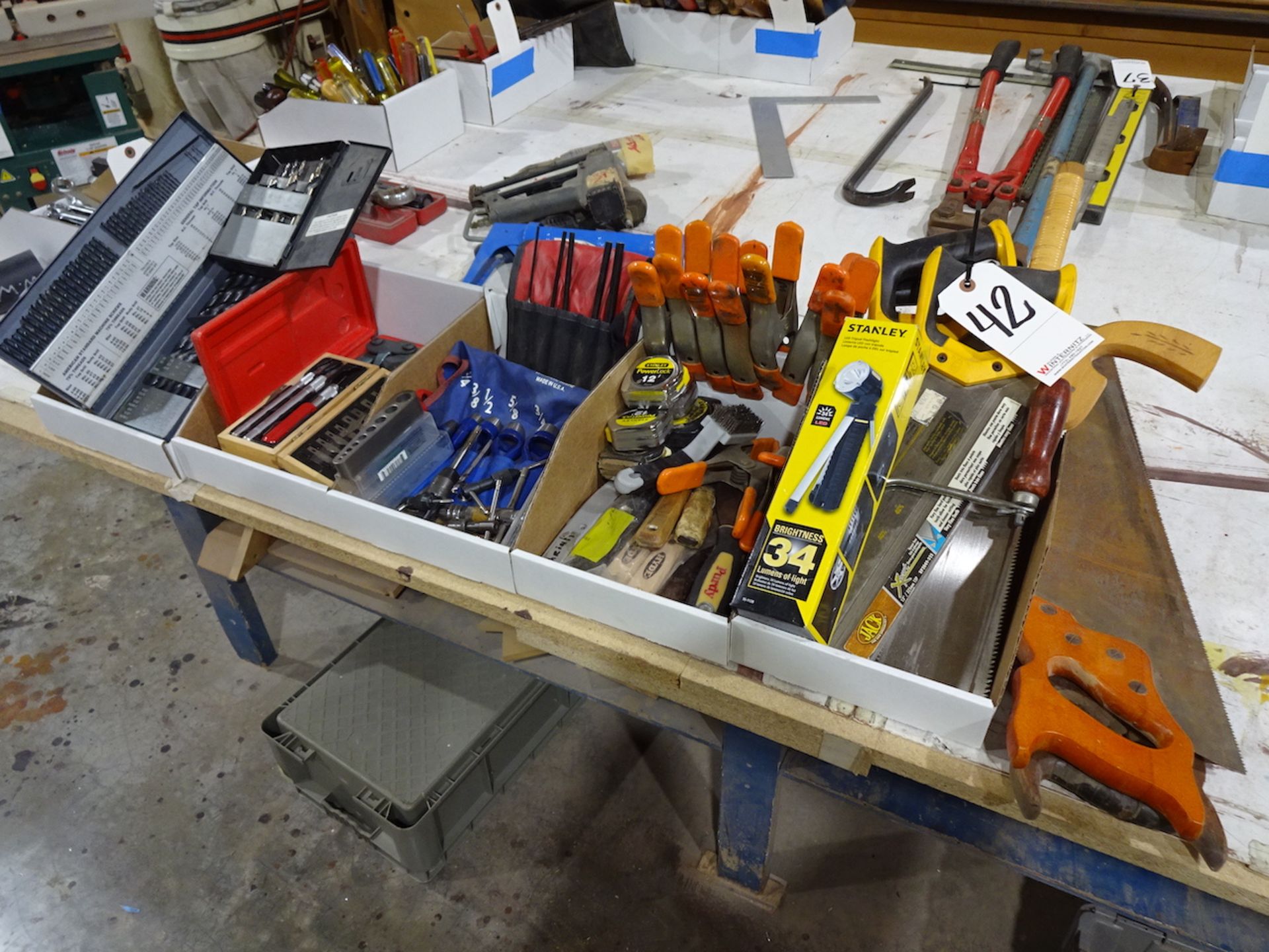 LOT: Assorted Drill Indexes with Drills, Assorted Tools