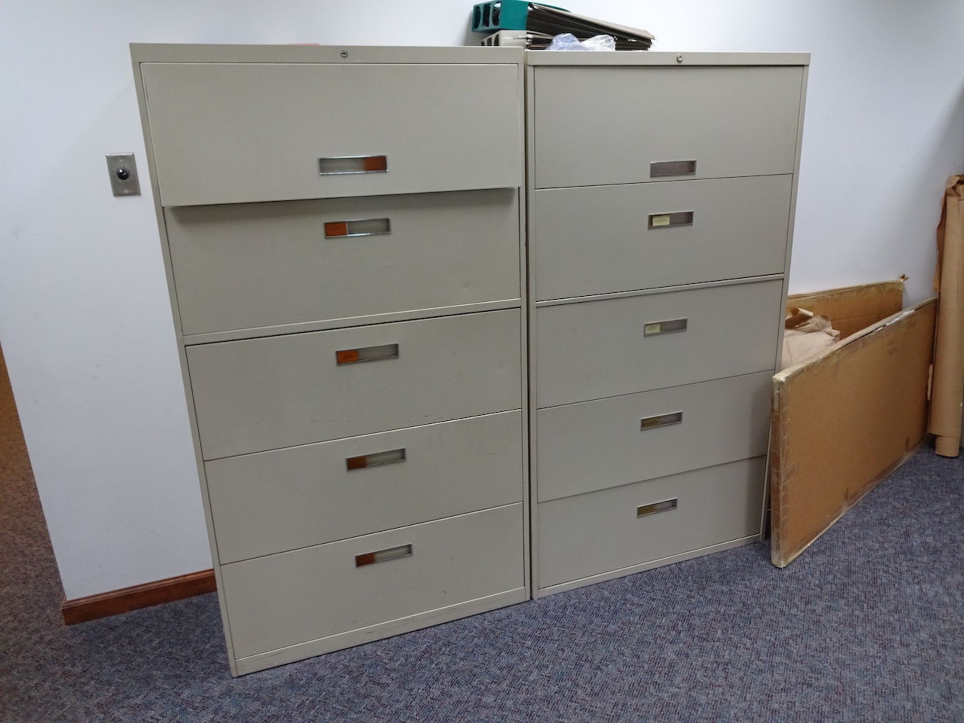 LOT: (2) 5-Drawer Lateral File Cabinets & (1) 4-Drawer Lateral File Cabinet - Image 2 of 2