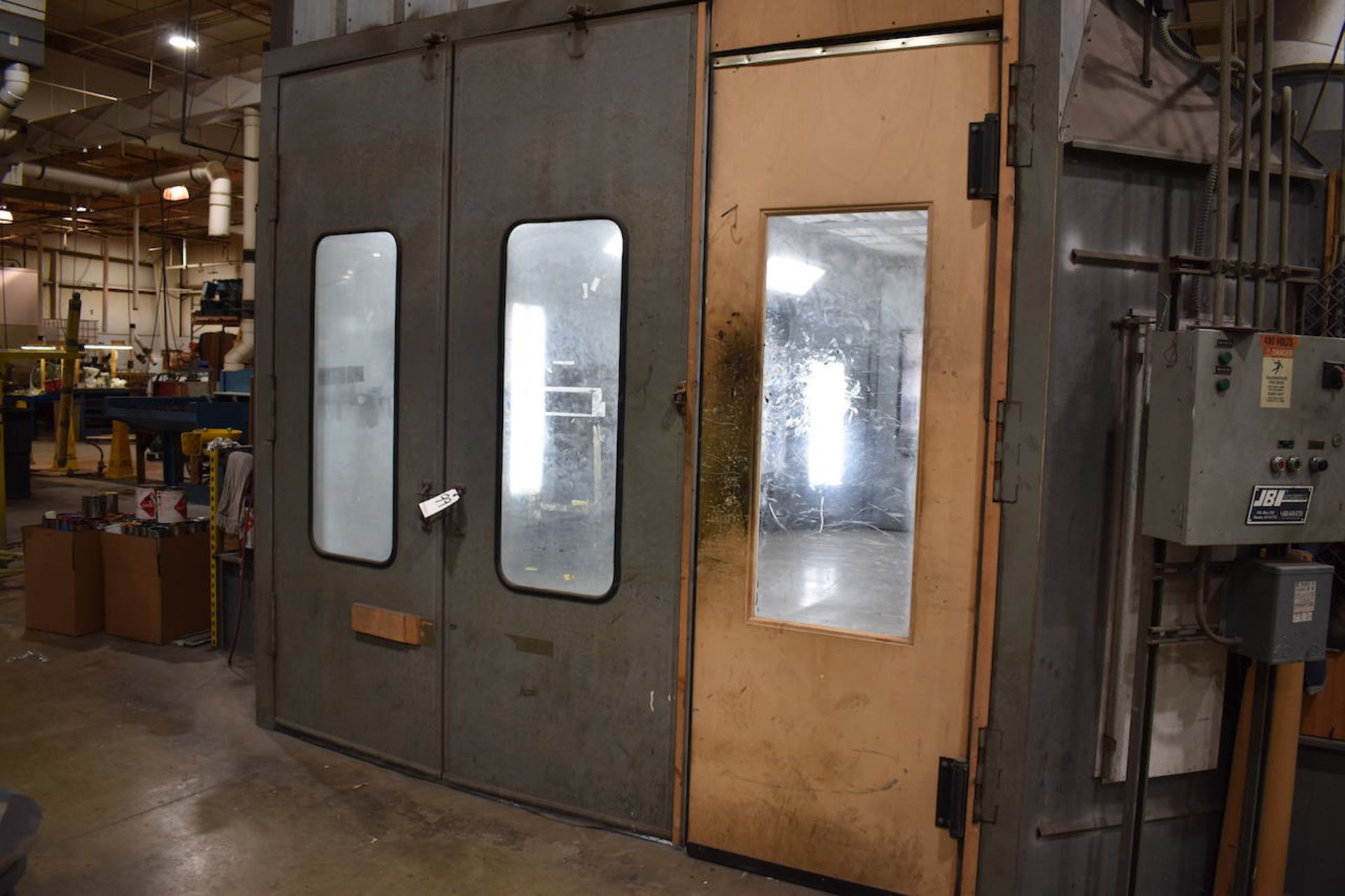 JBI Drive-Thru Spray Booth, with (2) Exhaust Fans & Lights, 24 long, 14 wide and 9 ft high ( - Image 2 of 6