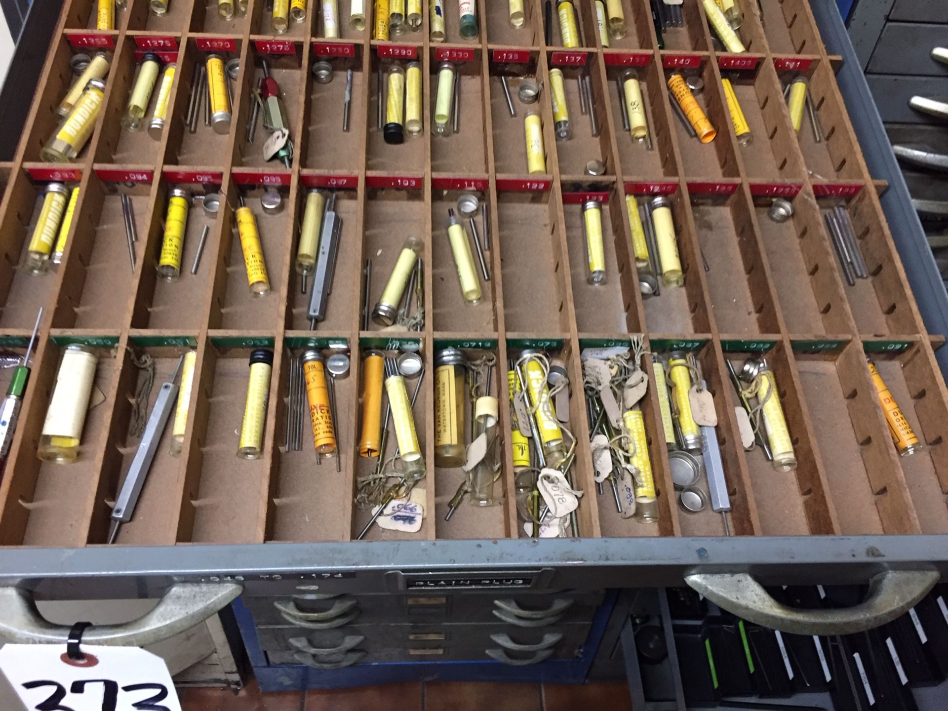 LOT: Assorted Plug Gauges, Sizing Balls, Holders, Counterbores, etc., with Cabinet - Image 5 of 25