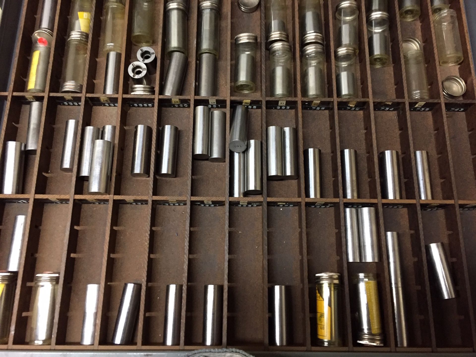 LOT: Assorted Plug Gauges, Sizing Balls, Holders, Counterbores, etc., with Cabinet - Image 10 of 25