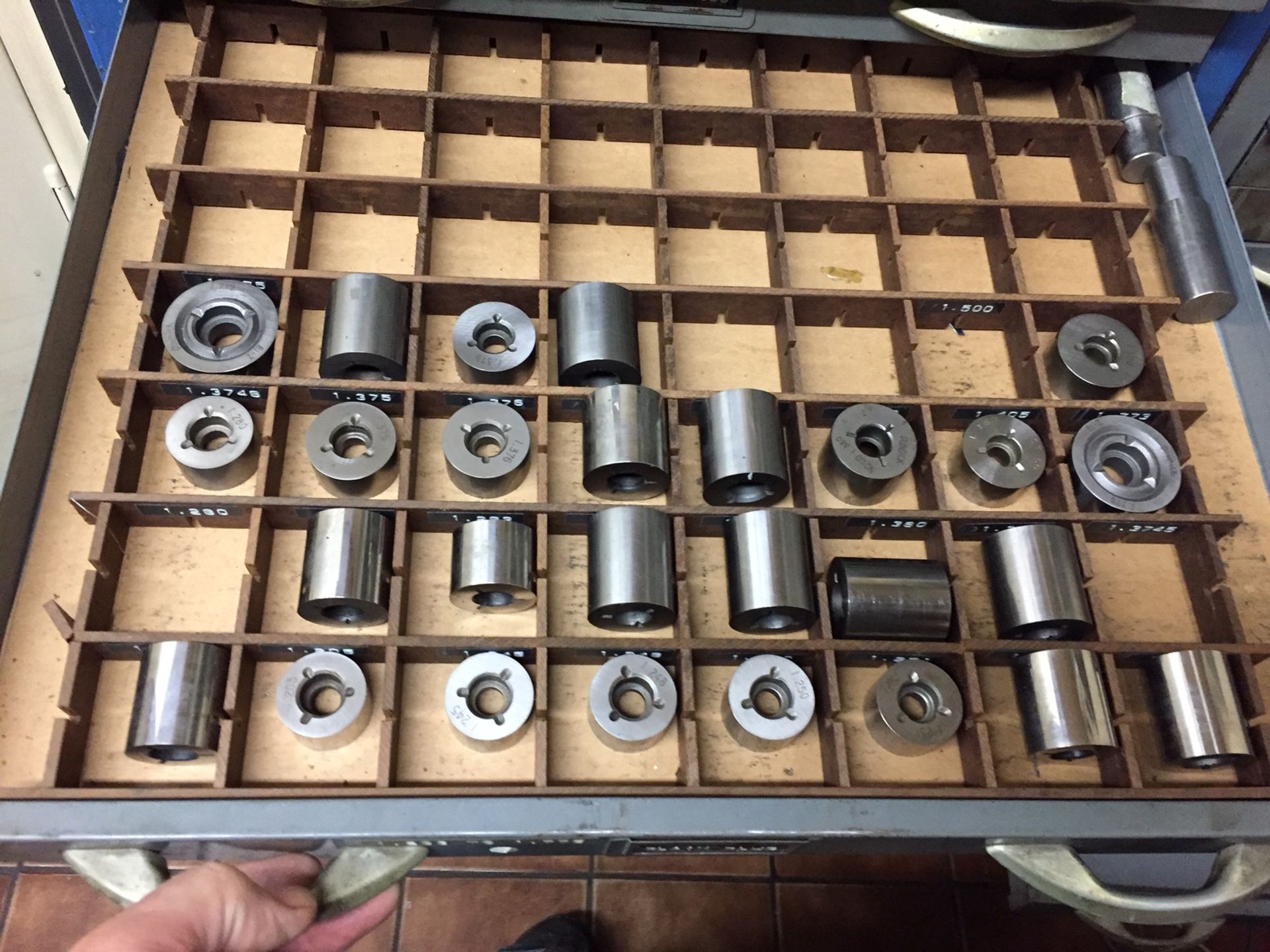 LOT: Assorted Plug Gauges, Sizing Balls, Holders, Counterbores, etc., with Cabinet - Image 12 of 25