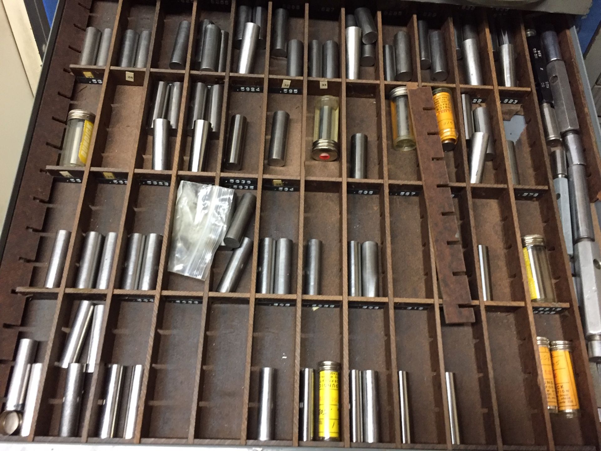 LOT: Assorted Plug Gauges, Sizing Balls, Holders, Counterbores, etc., with Cabinet - Image 9 of 25