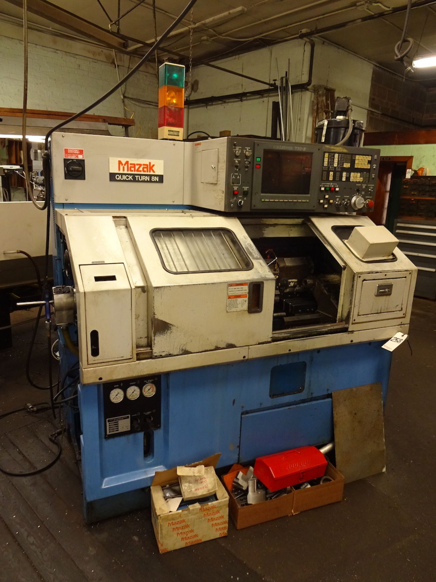 Mazak Quick Turn Model QT-8N CNC Turning Center, S/N 86309 (1989), Mazatrol T-32-2 Control, 7 in. (