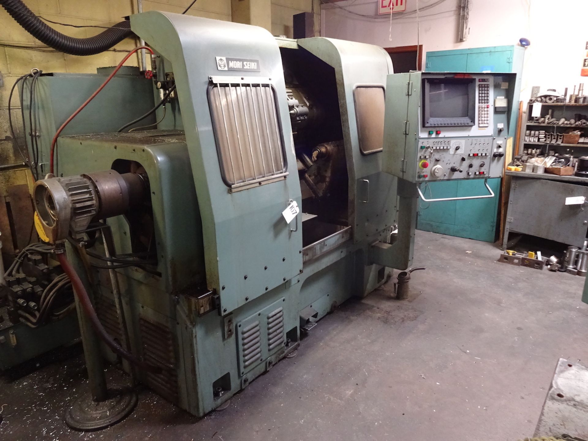 Mori Seiki Model SL-3H CNC Turning Center, S/N 4211 (1985), Fanuc Model 10-T Control, Tailstock,