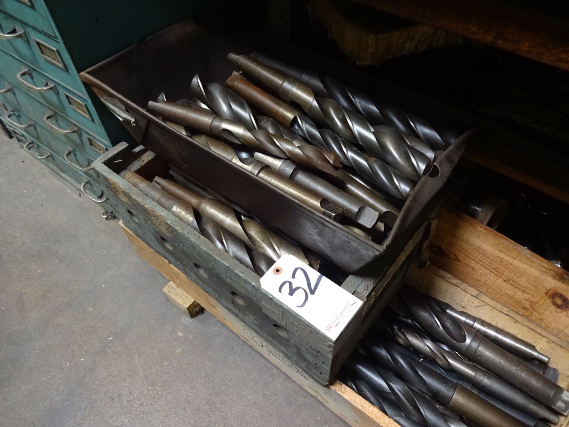 LOT: Assorted Large Drills in (2) Bins