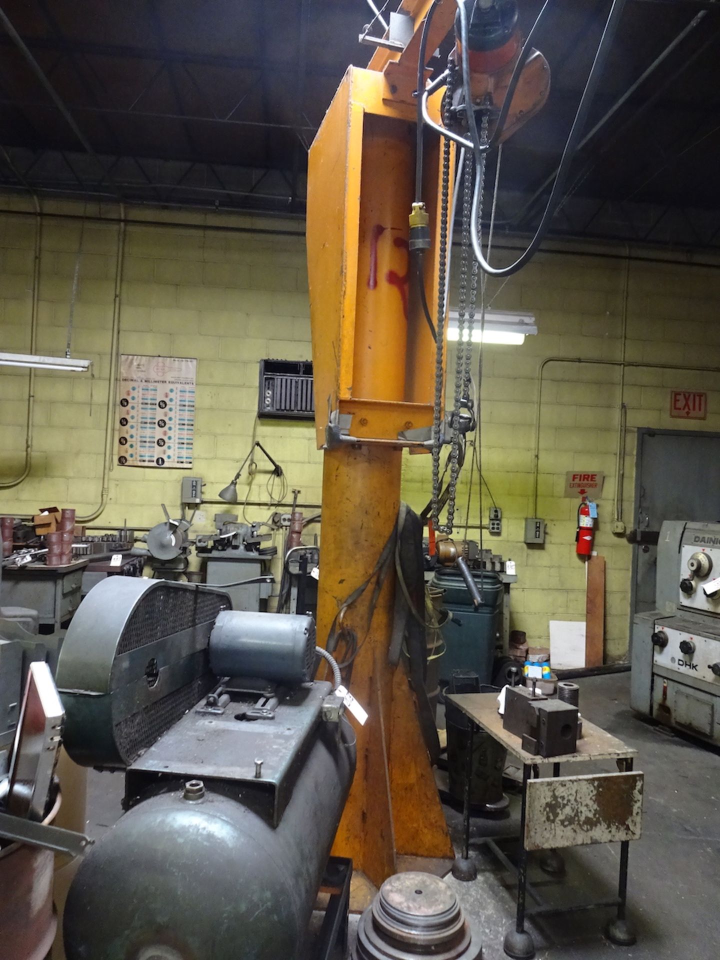 Eaton-Yale 1/2 Ton Free Standing Jib Crane, with 12 ft. Jib - Image 2 of 2