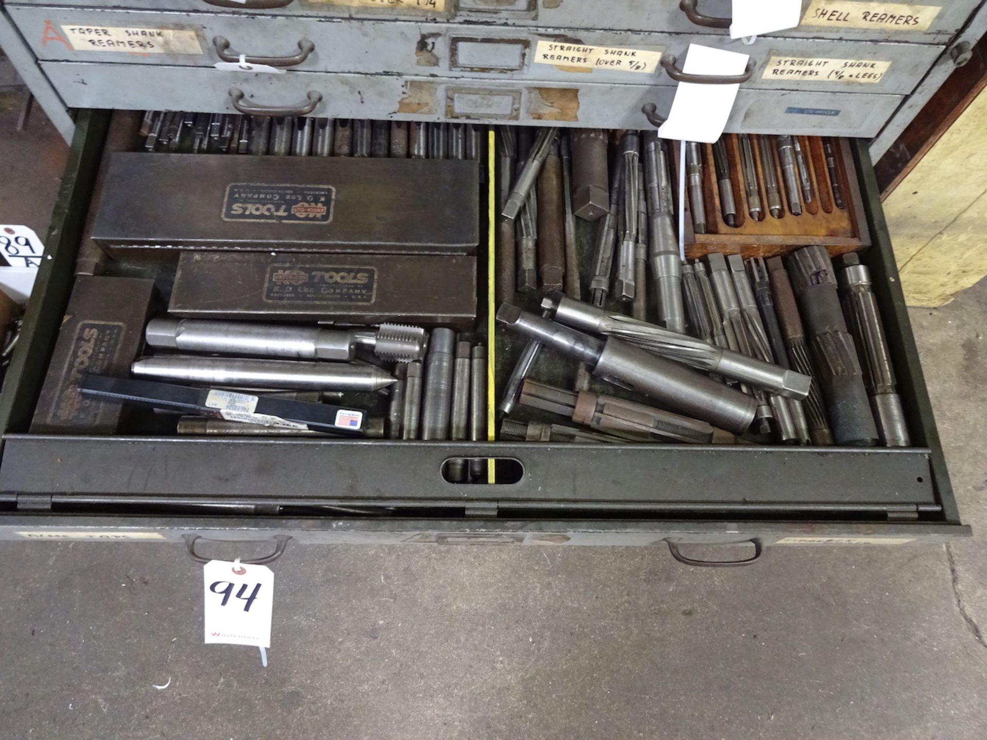 LOT: Assorted Reamers, Centers & Assorted Tooling in (1) Drawer