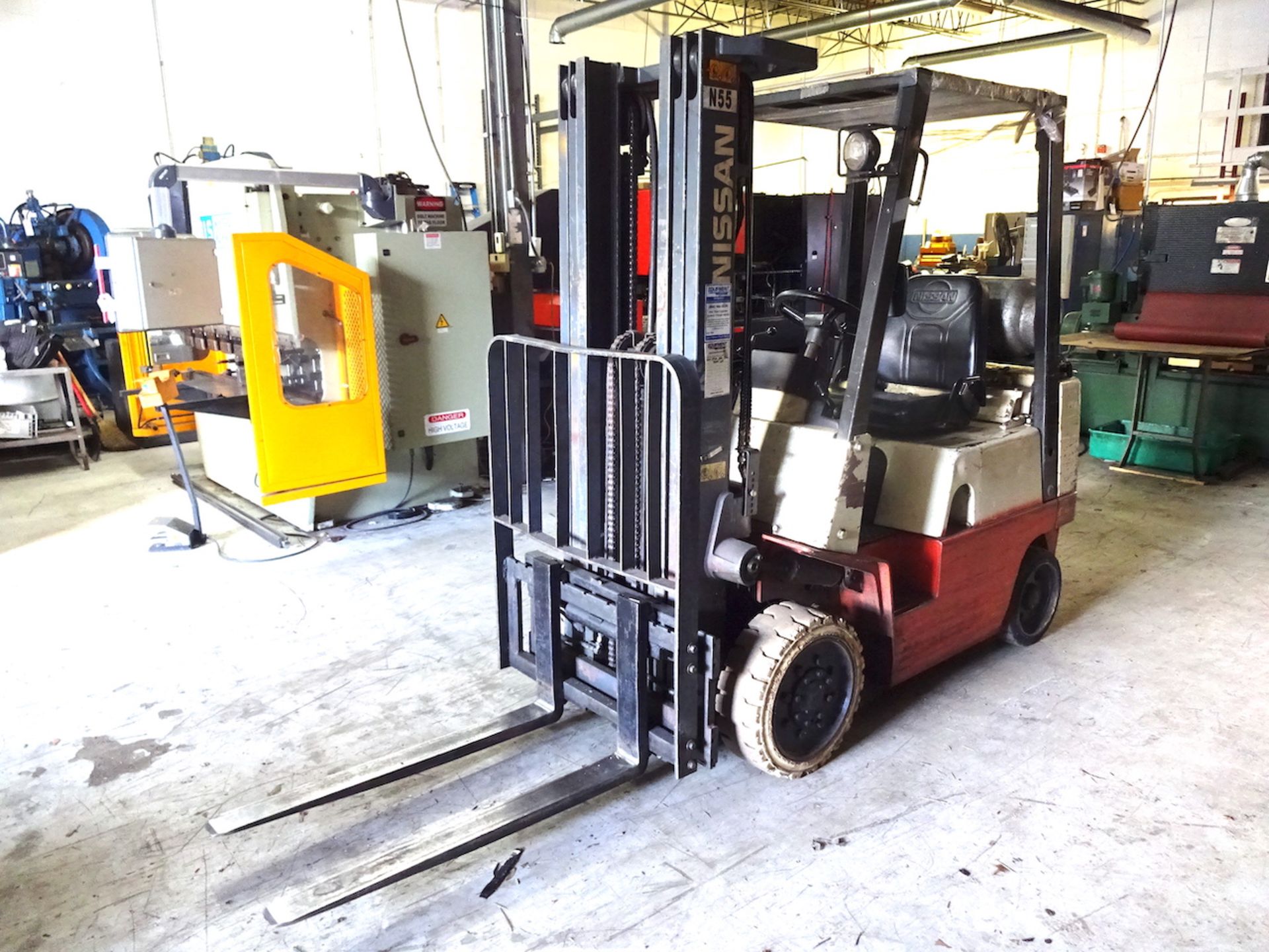 Nissan 3400 lb. Model CPJ02A20PV LP Forklift Truck, S/N 0PJ02-9P0007, 3-Stage Mast, Side Shift, 42 - Image 4 of 4