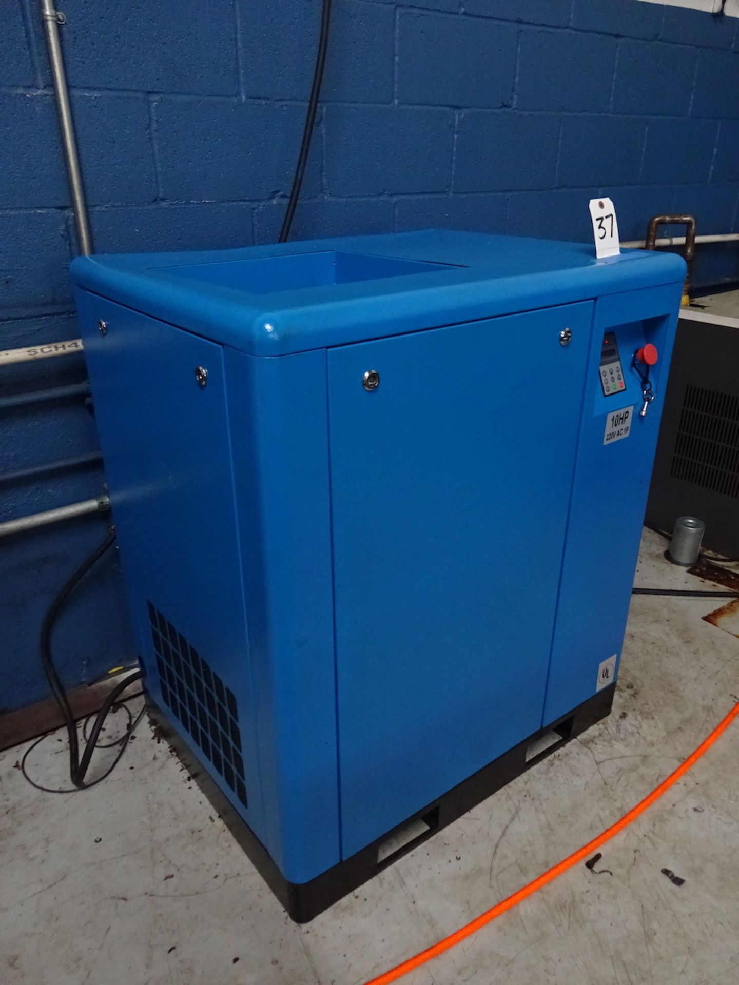 U.S. Air Compressor 10 HP Model US10D1 Screw Type Air Compressor, S/N 193208 (2018), 100 PSI Working - Image 2 of 3