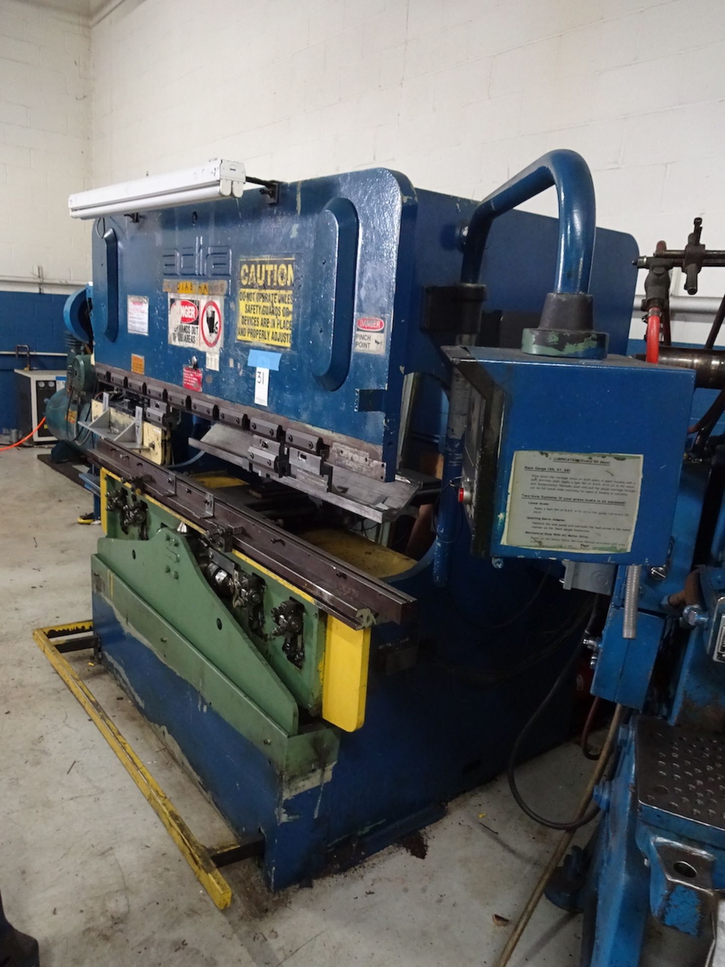 Adira 63 Ton x 81 in. (approx.) Model QHA6320 CNC Press Brake, S/N 3757/7304 (1994), Hurco - Image 2 of 5