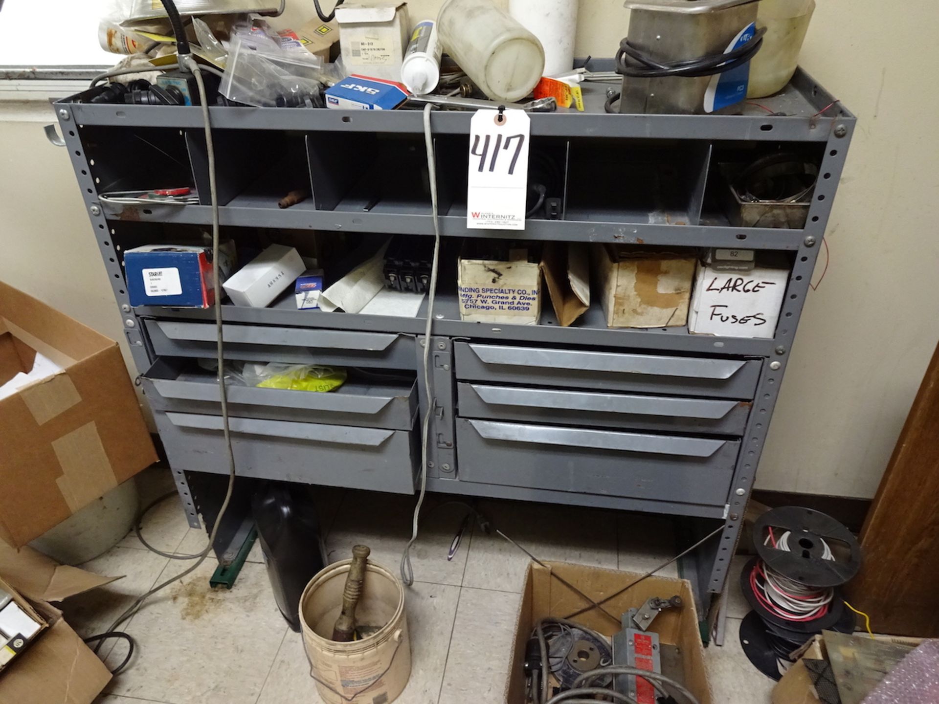 Gray Steel Storage Cabinet (no contents)