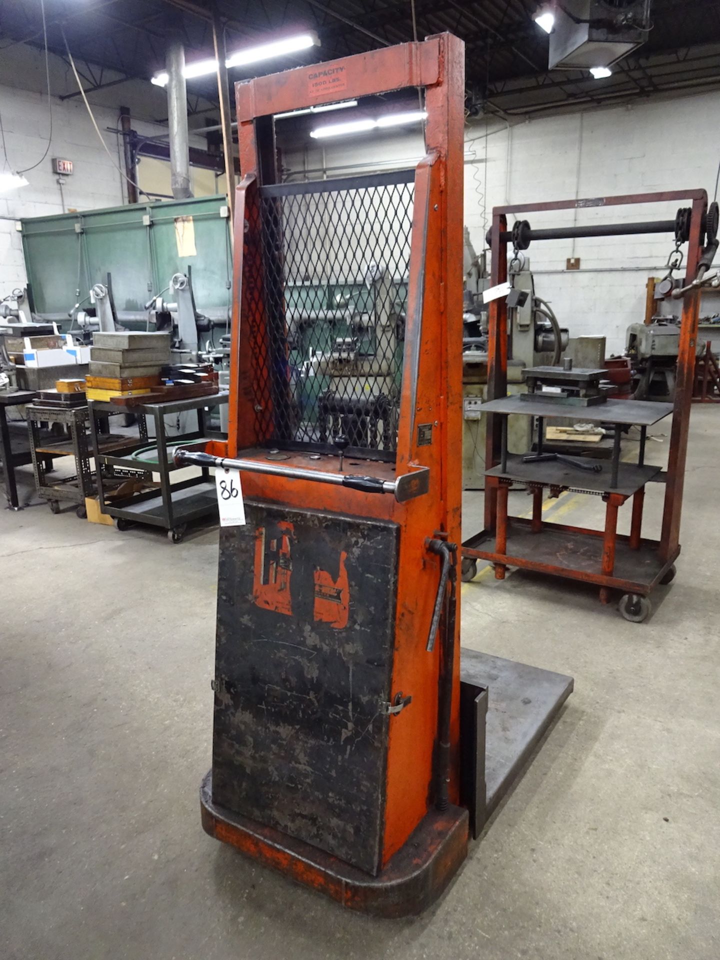 Weld-Bilt 1500 lb. Model 64P Electric Die Lift, S/N A-67-7