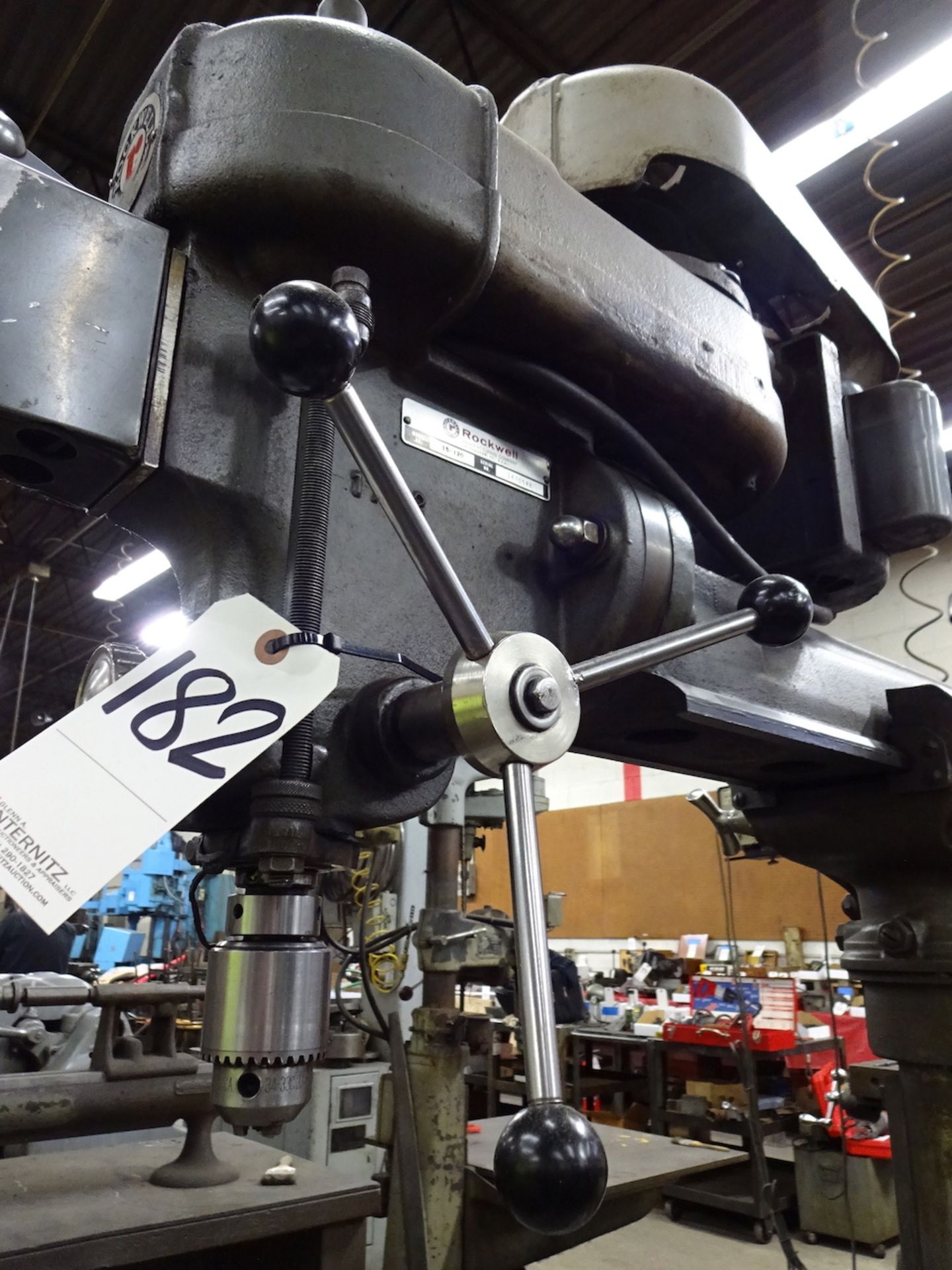 Rockwell Model 15-120 Radial Arm Drill Press, S/N 1470542, 1/2 HP, 26 in. x 18 in. T-Slot Table - Image 5 of 5
