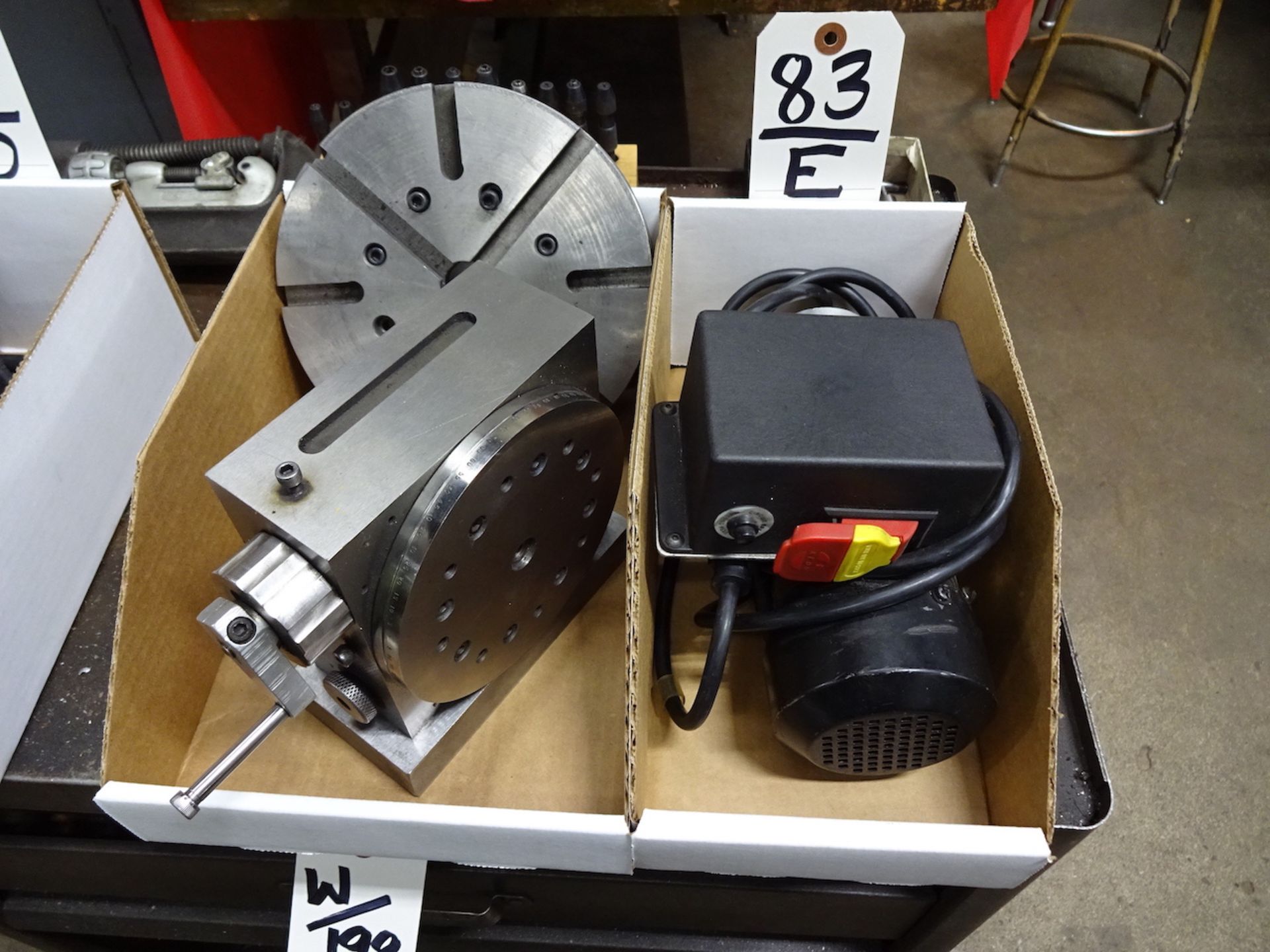 Custom 5-3/8 in. Motorized Turntable with 7-5/8 in. Dia. (approx.) Face Plate in (2) Boxes