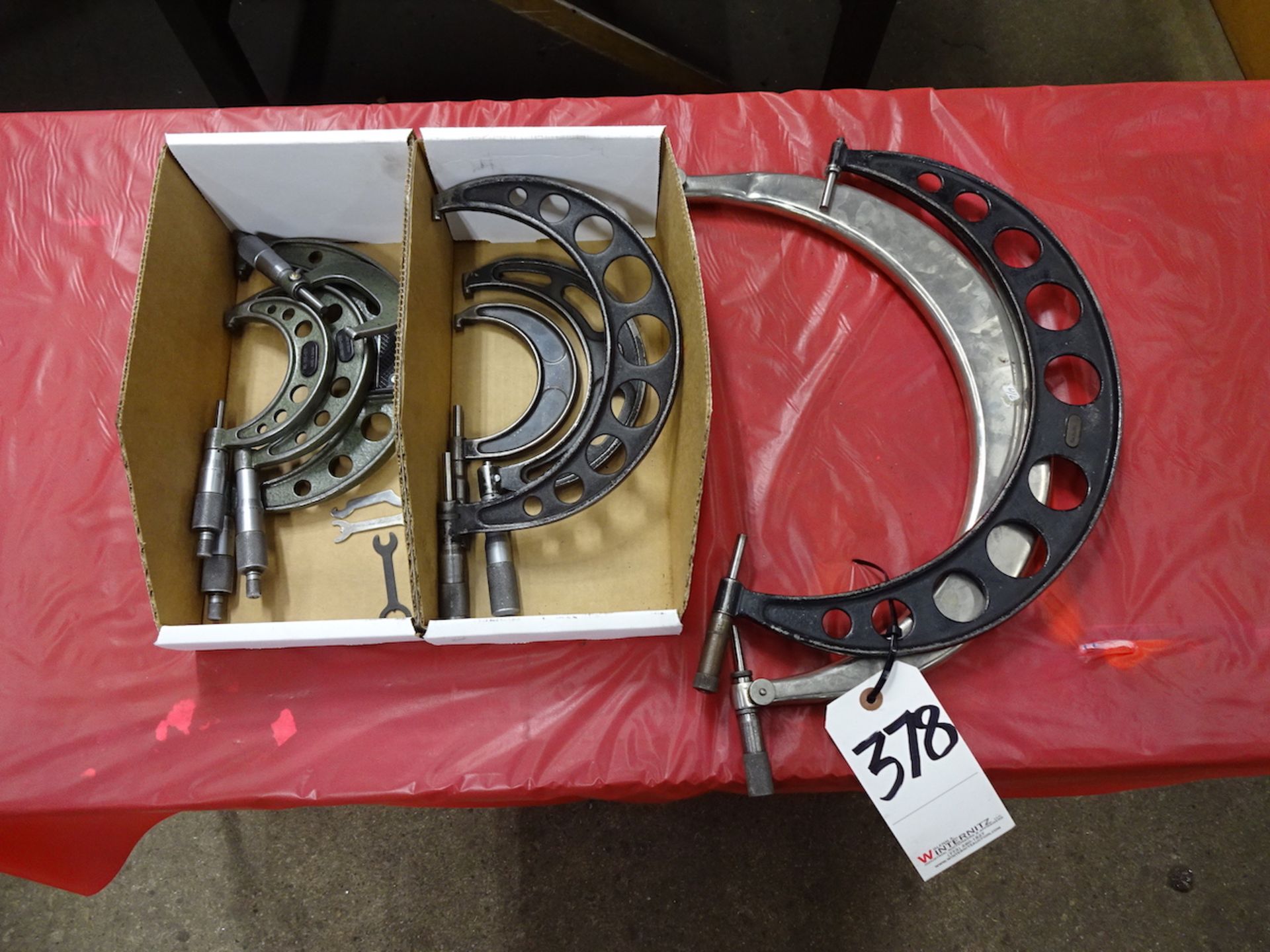 LOT: Assorted Micrometers in (2) Boxes (includes two large micrometers)