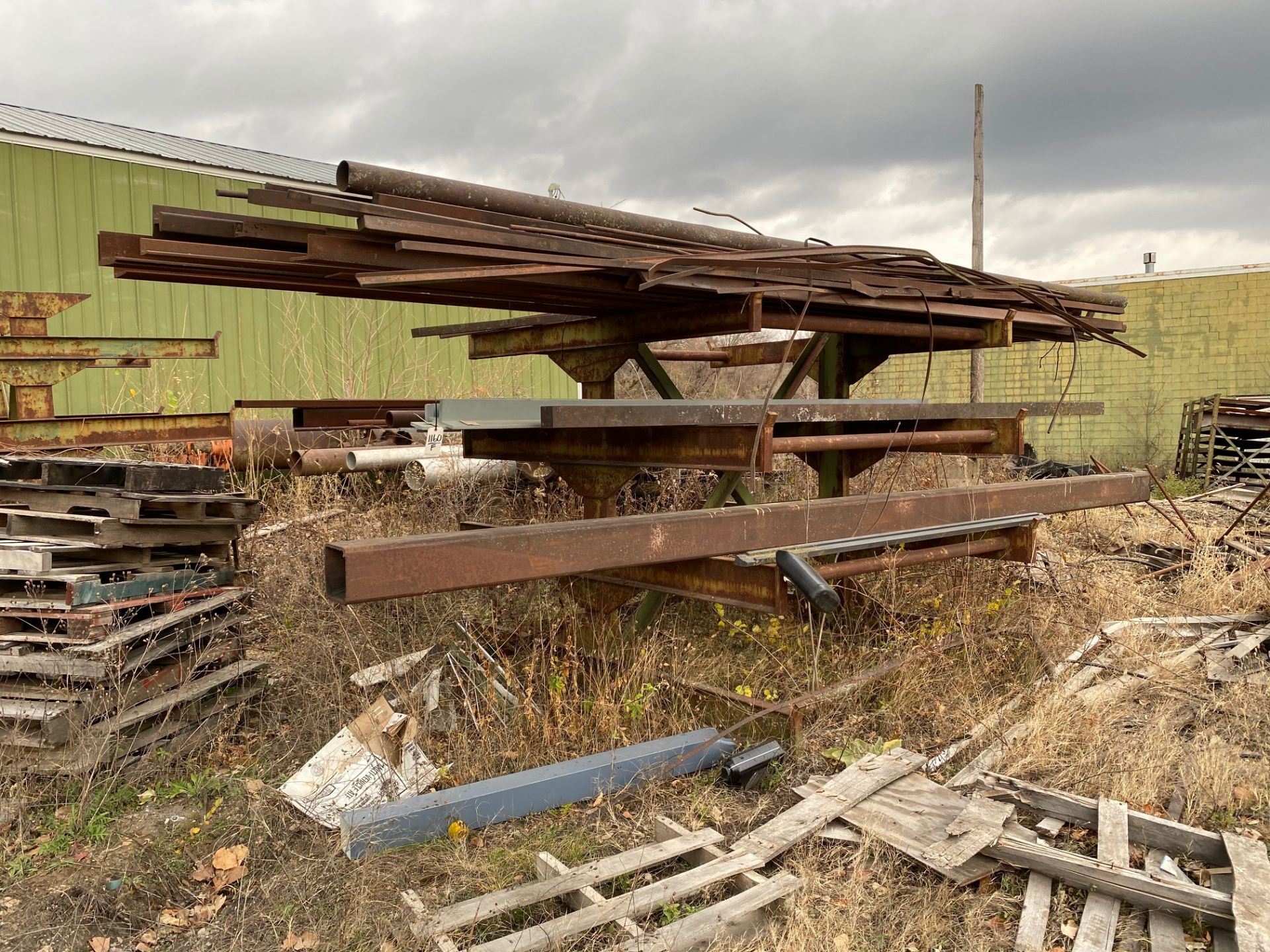 LOT: Structural Rounds & Solids - Aluminum & Steel, Assorted Steel on (2) Racks (South Beloit) - Image 2 of 2