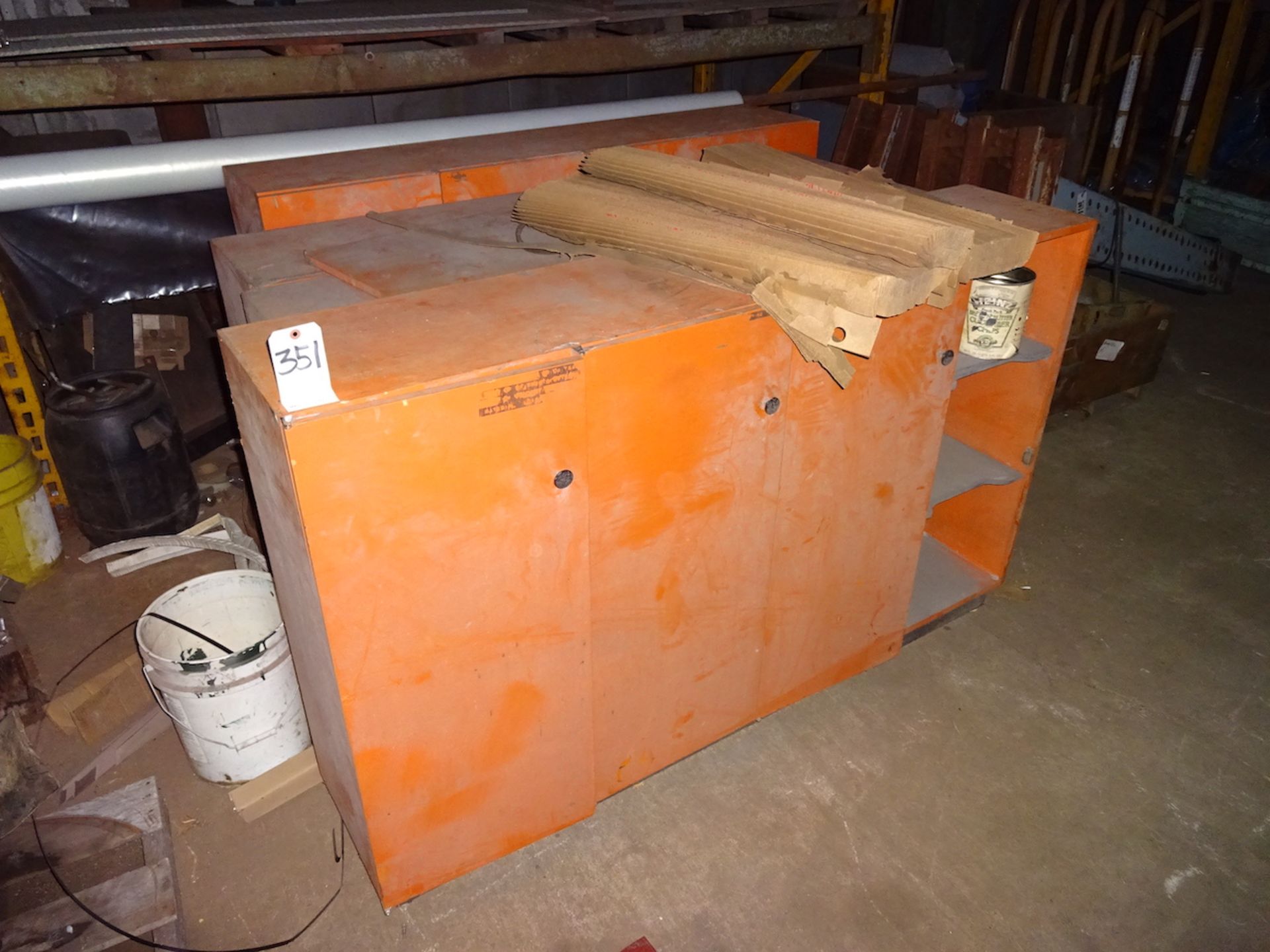 LOT: (4) Storage Cabinets (orange)