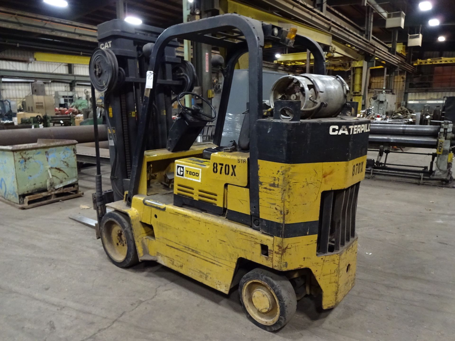 Caterpillar 8000 lb. Model T80D LP Forklift Truck, S/N 5KB01989, 4-Stage Mast - Image 2 of 5