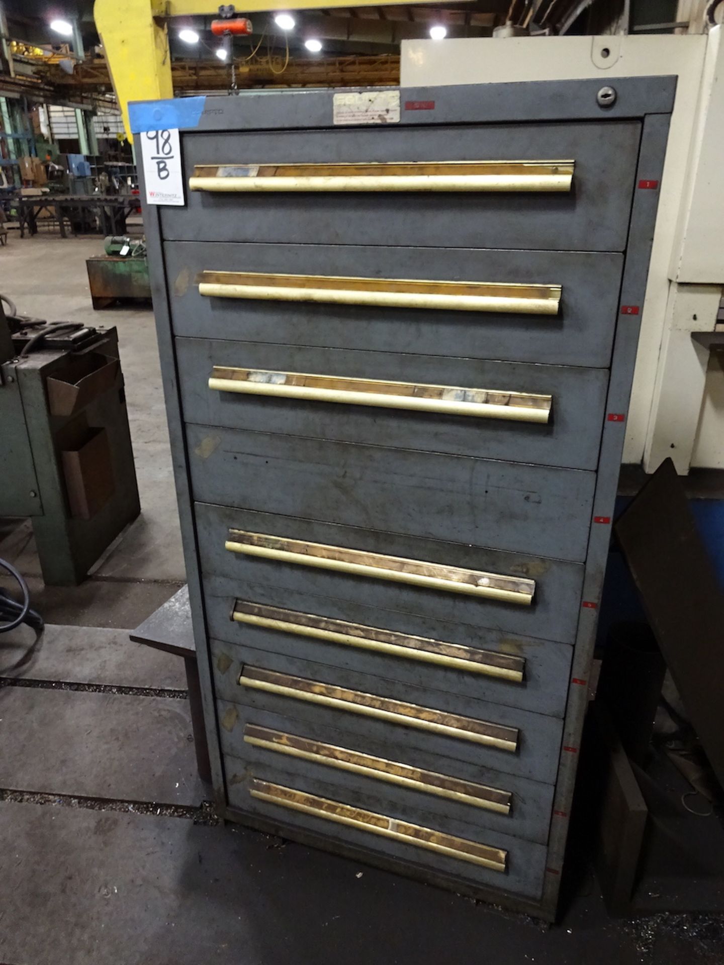 LOT: Equipto 9-Drawer Heavy Duty Tool Storage Cabinet, with Contents