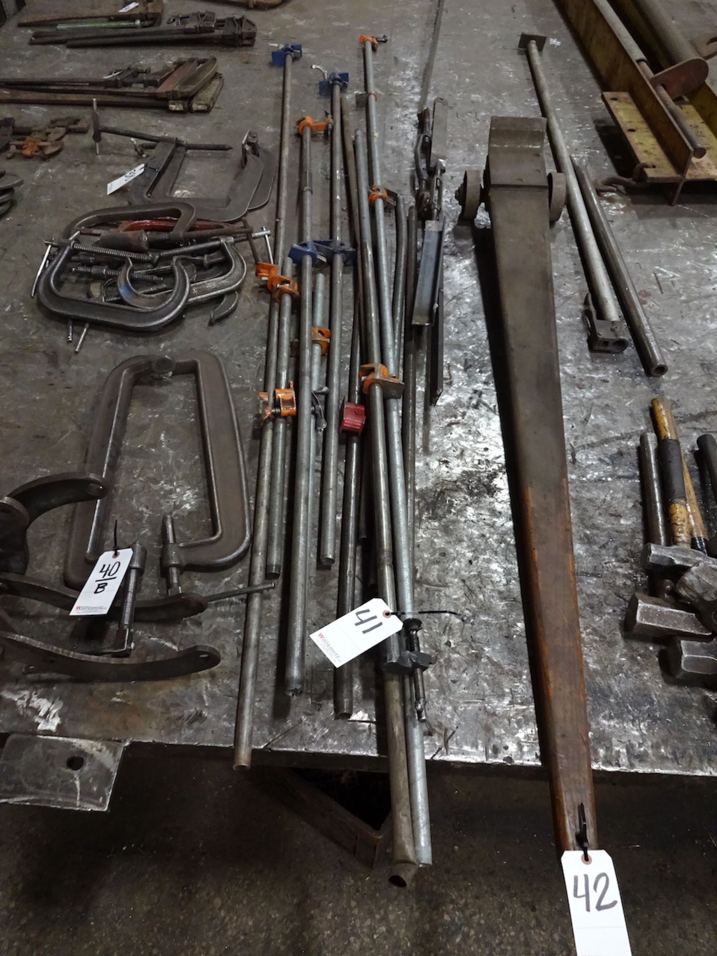 LOT: Assorted Pipe Clamps