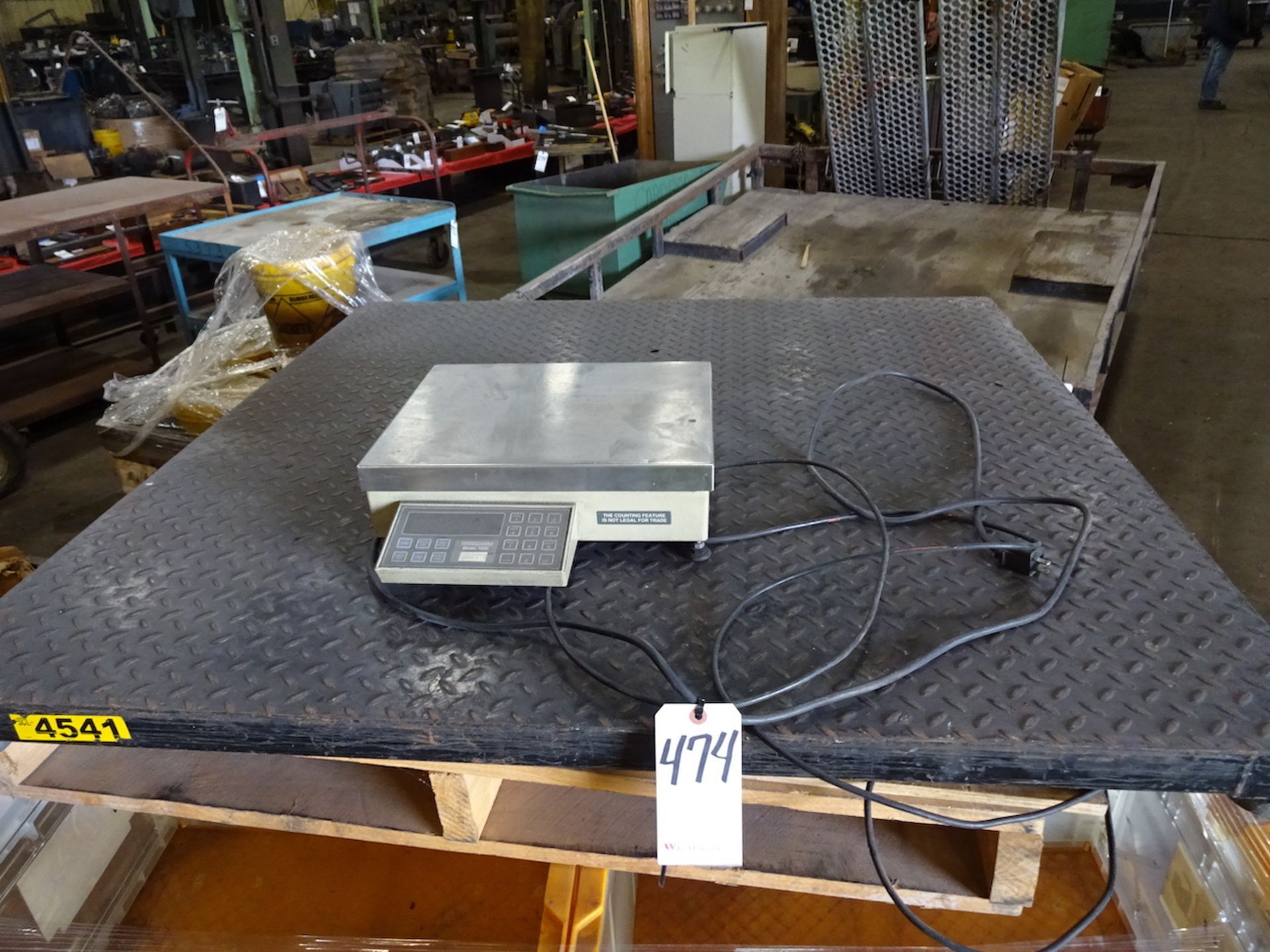 PENNSYLVANIA MODEL 7600S DIGITAL SCALE WITH 4 X4 MODEL 6600 PLATFORM