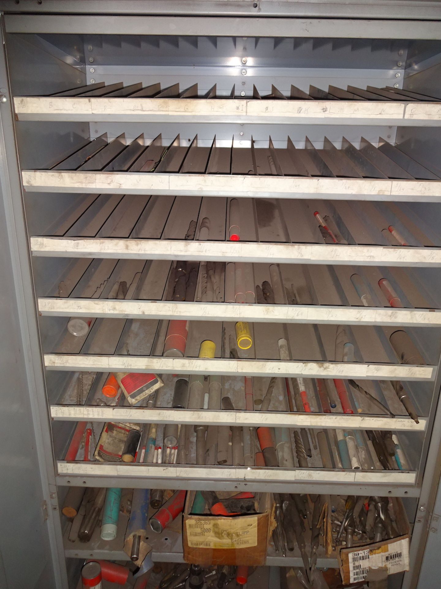 LOT: (3) Double-Door Steel Storage Cabinets with Assorted Drill Bits, Tooling, etc. - Image 4 of 6
