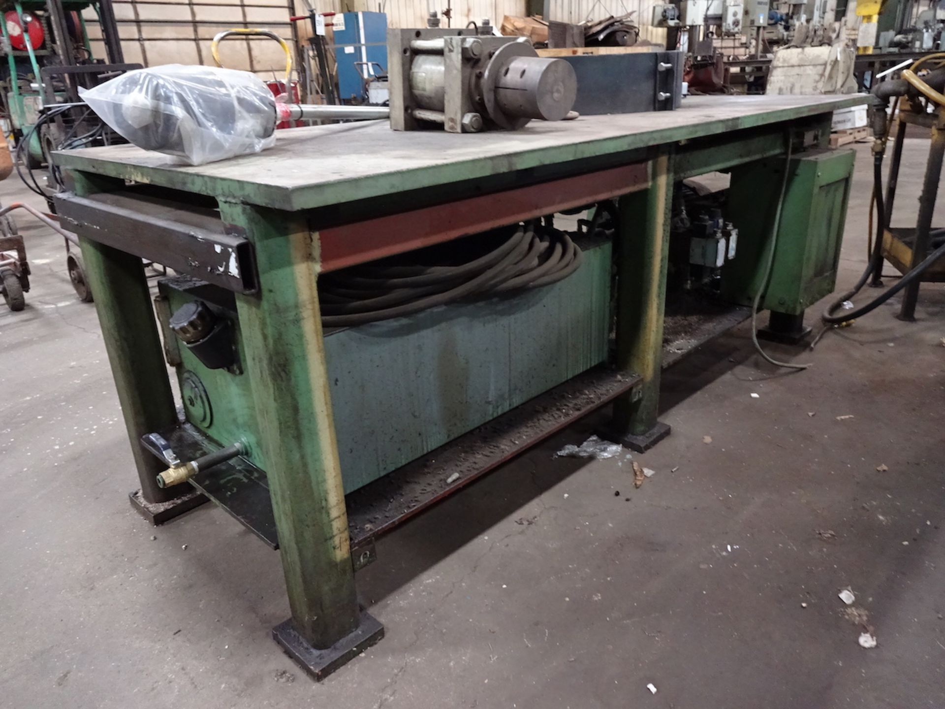 Steel Table with Hydraulic Pump - Image 2 of 2