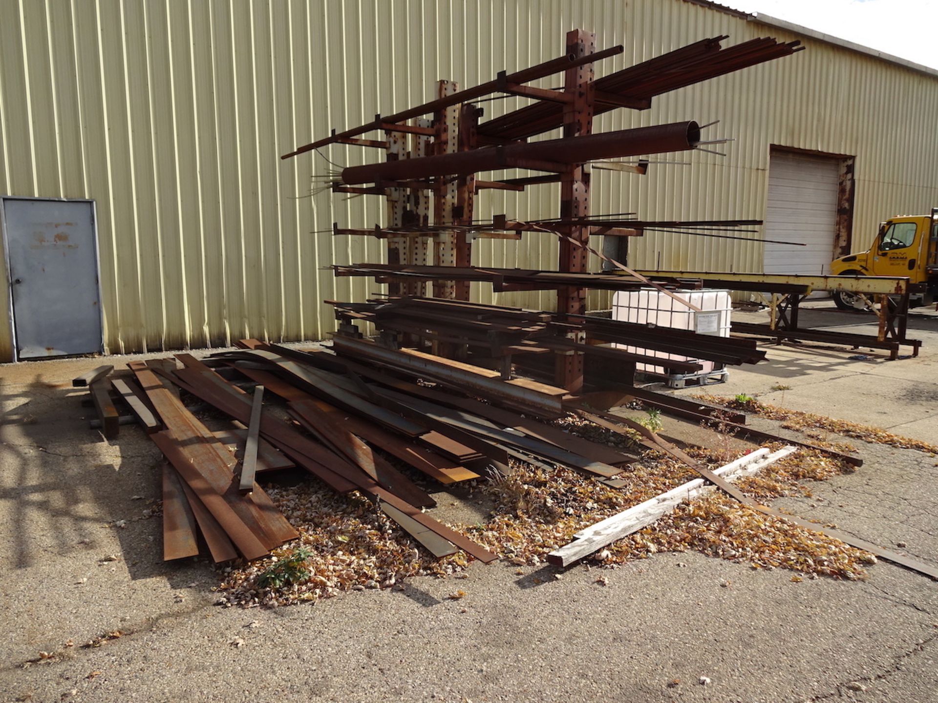 LOT: All Scrap on Southwest Side of Building including I-Beam, Tubing, Square, Channel, Steel Racks, - Image 23 of 24