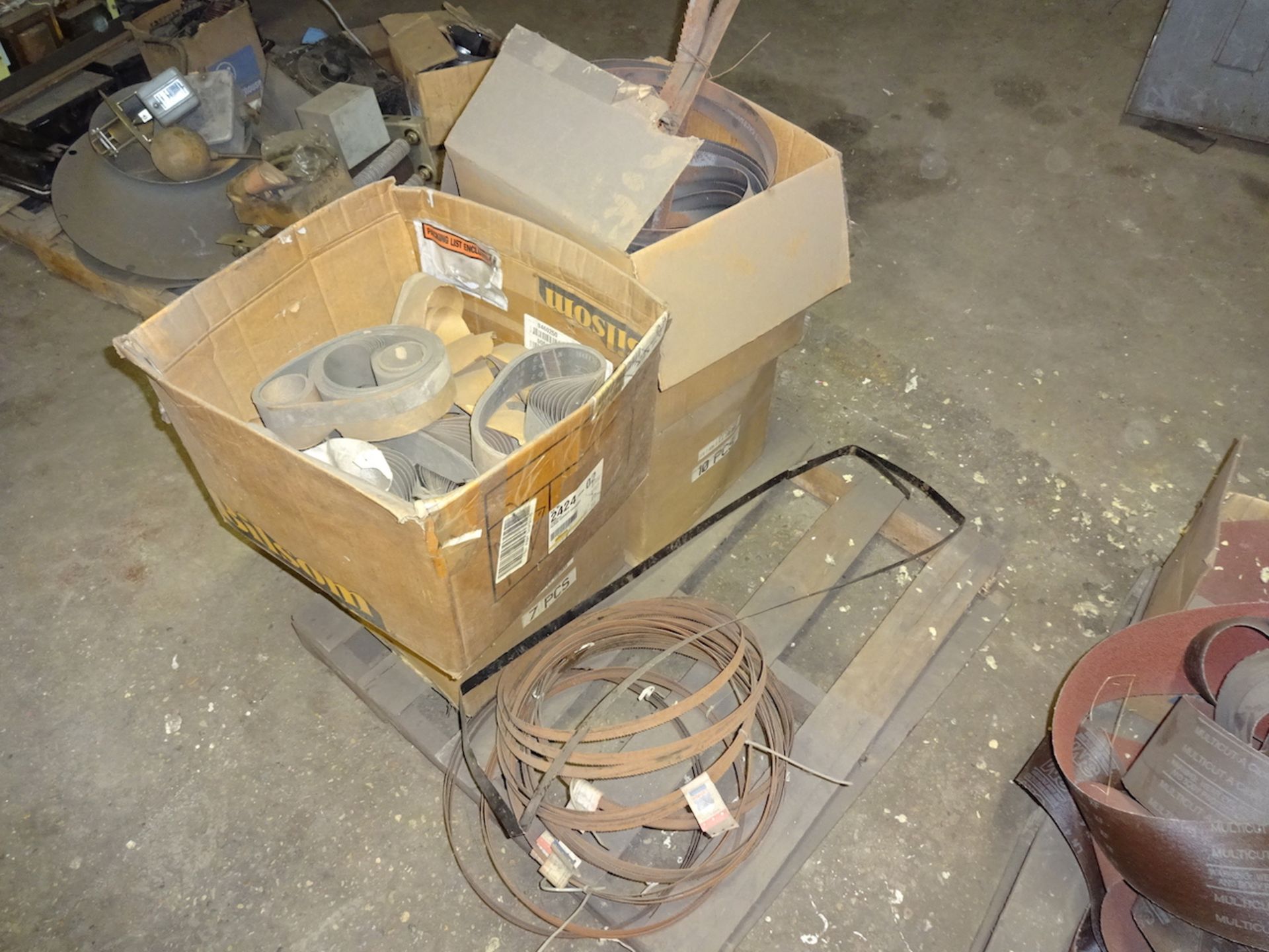 LOT: Assorted Abrasives, Belts, Wheels, etc. on (3) Skids (South Beloit) - Image 2 of 3