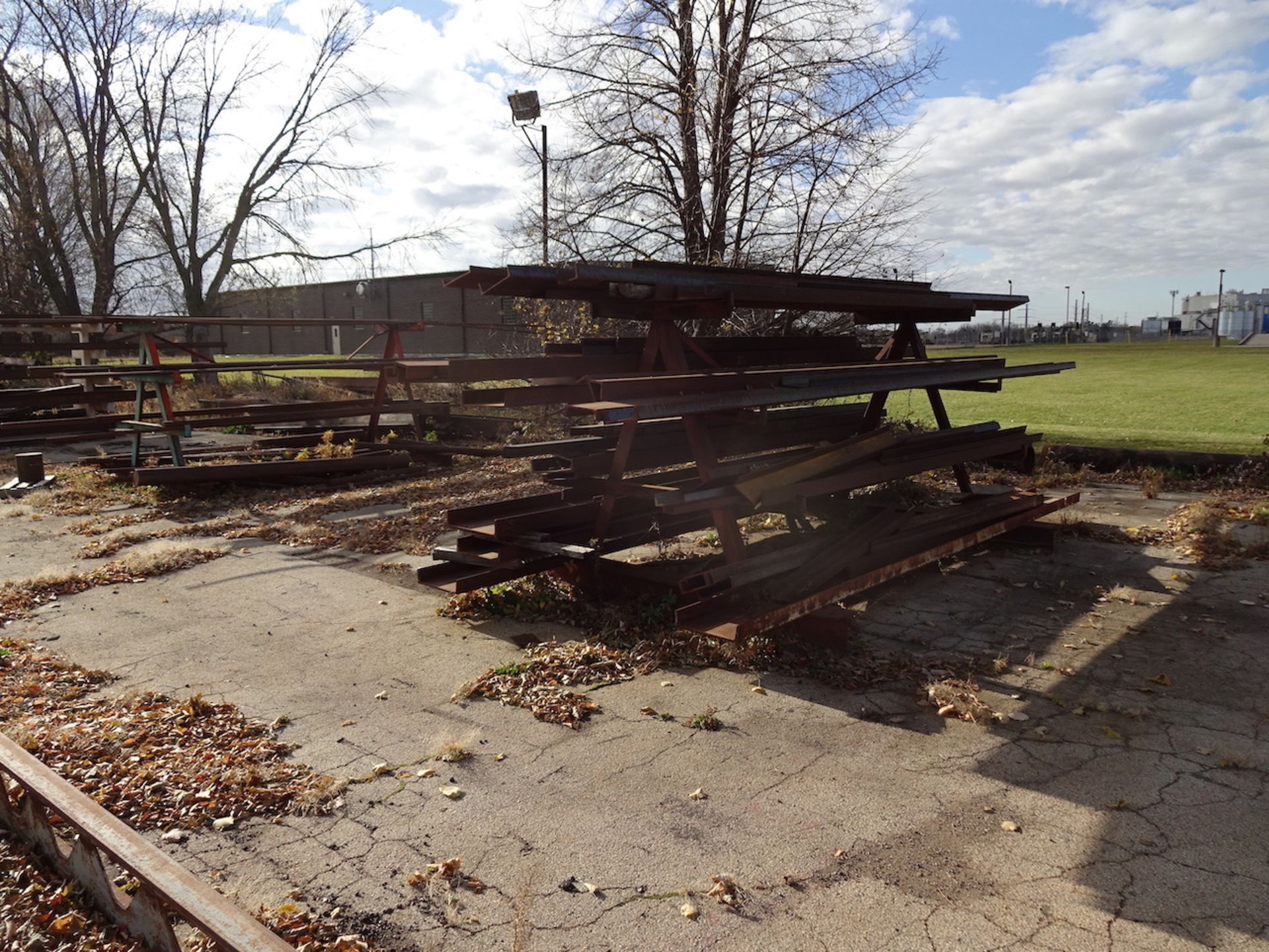 LOT: All Scrap on Southwest Side of Building including I-Beam, Tubing, Square, Channel, Steel Racks, - Image 7 of 24